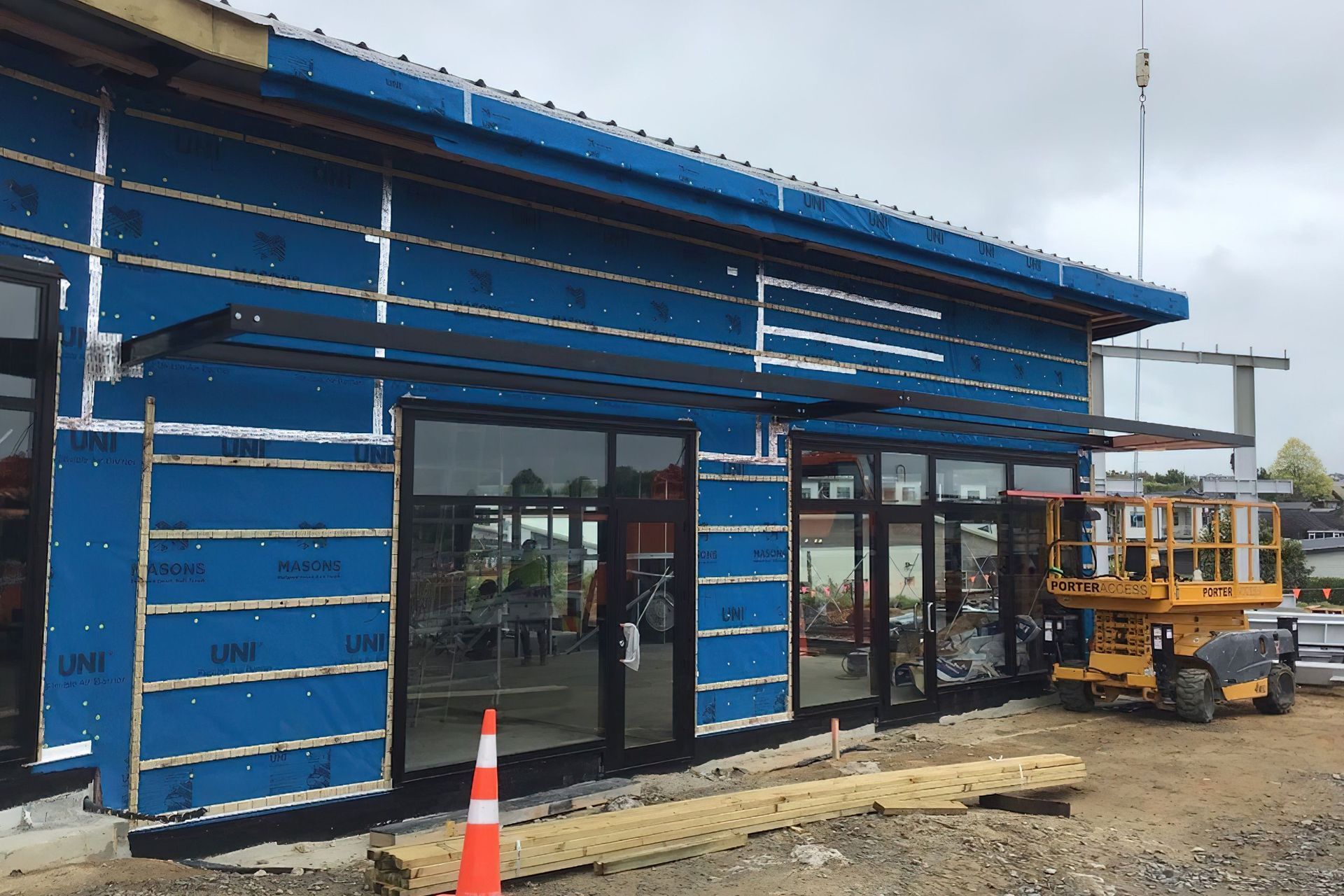 Work Continues Despite the Weather with UNI Flexible Air Barrier