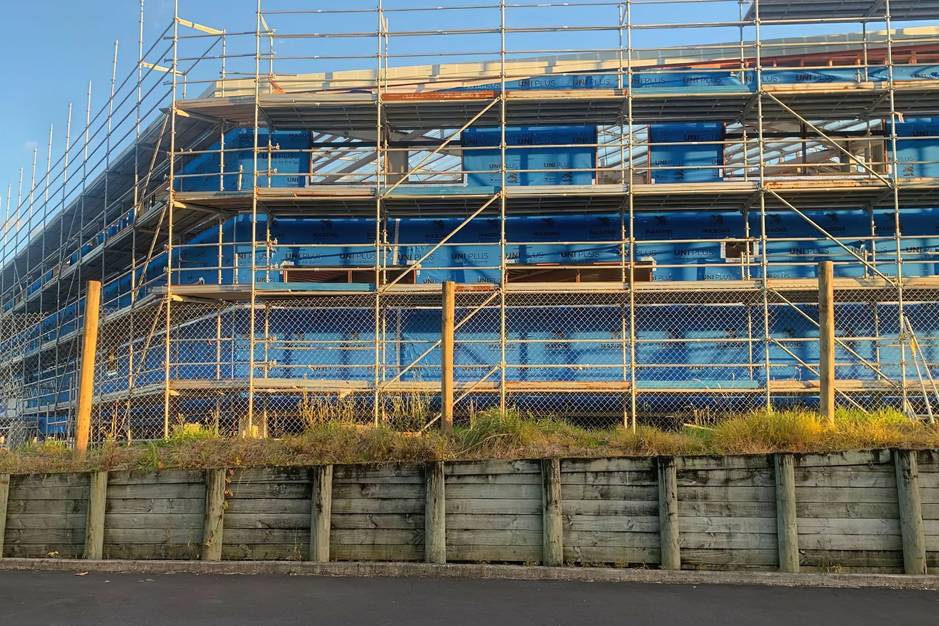 Work Continues Despite the Weather with UNI Flexible Air Barrier