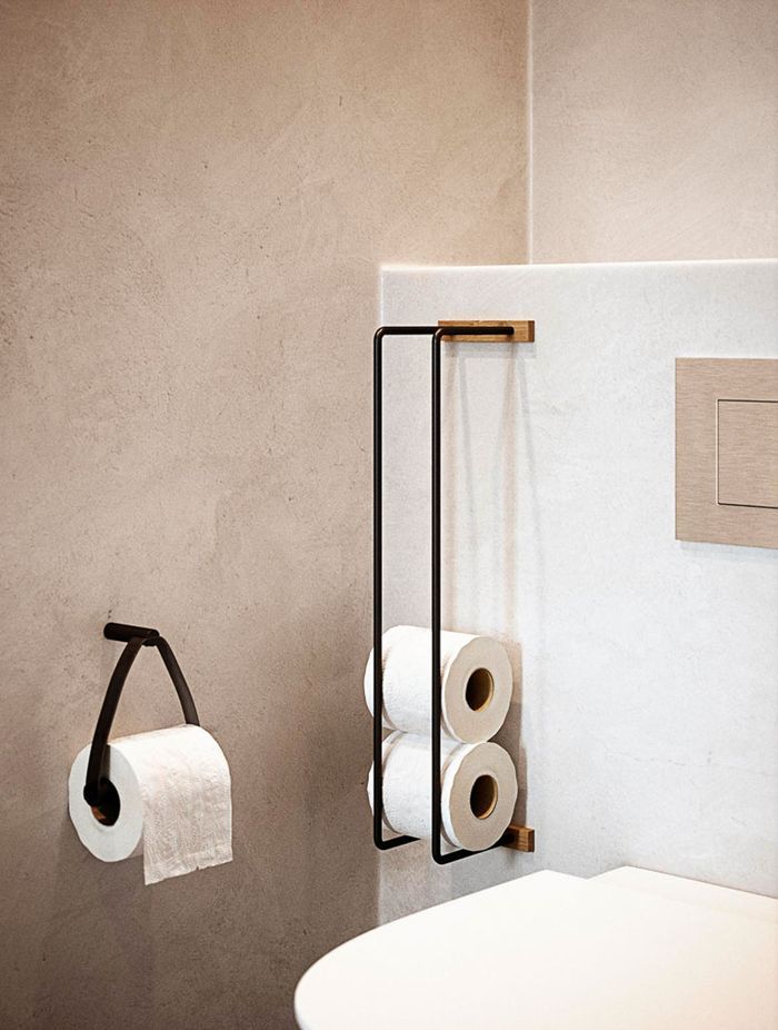 Designstuff - Bathroom Hand Towel and Toilet Roll Rack