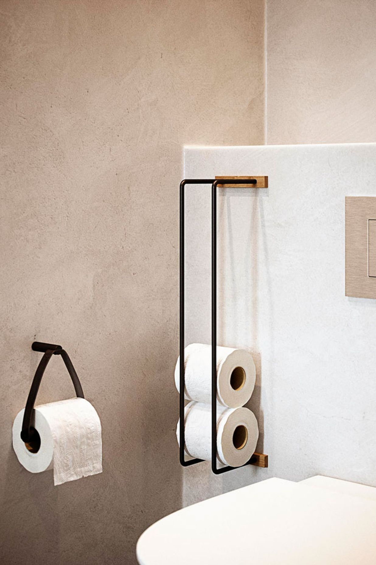 Designstuff - Bathroom Hand Towel and Toilet Roll Rack