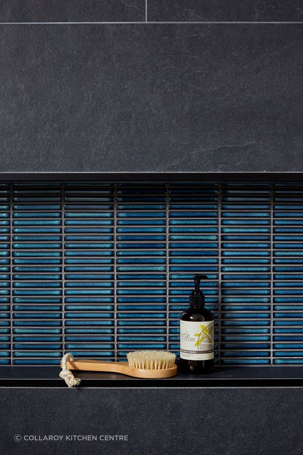 Bathroom nooks can store soaps, brushes and shower gels.