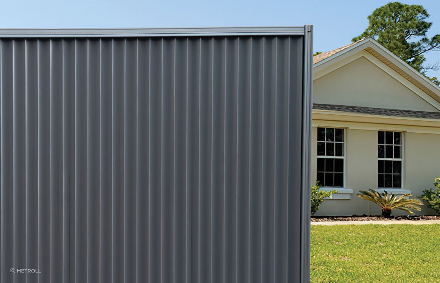 Steel fence panels like this Gemini Fencing panel come in various sizes.