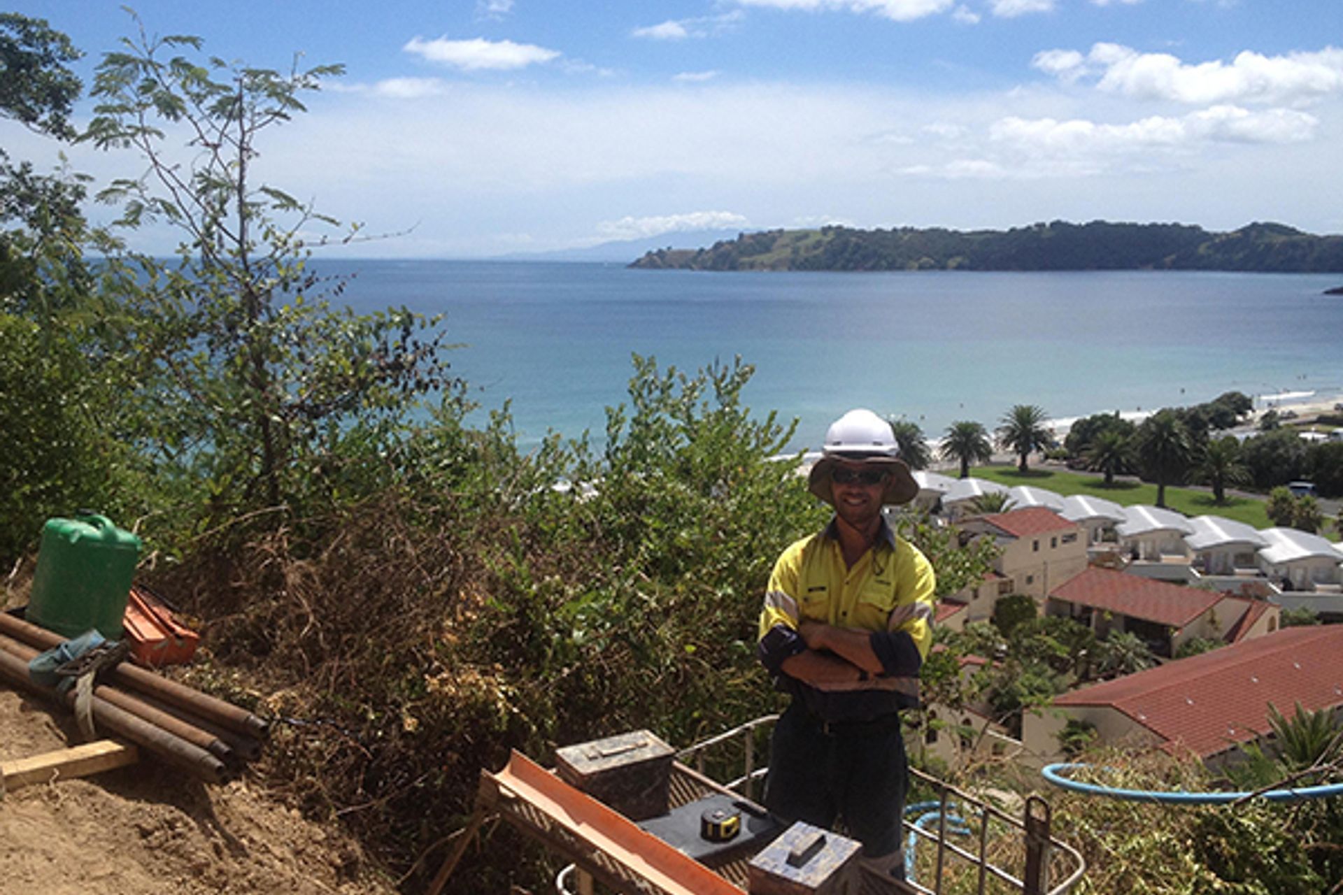 Long white clouds and disquieted countryside