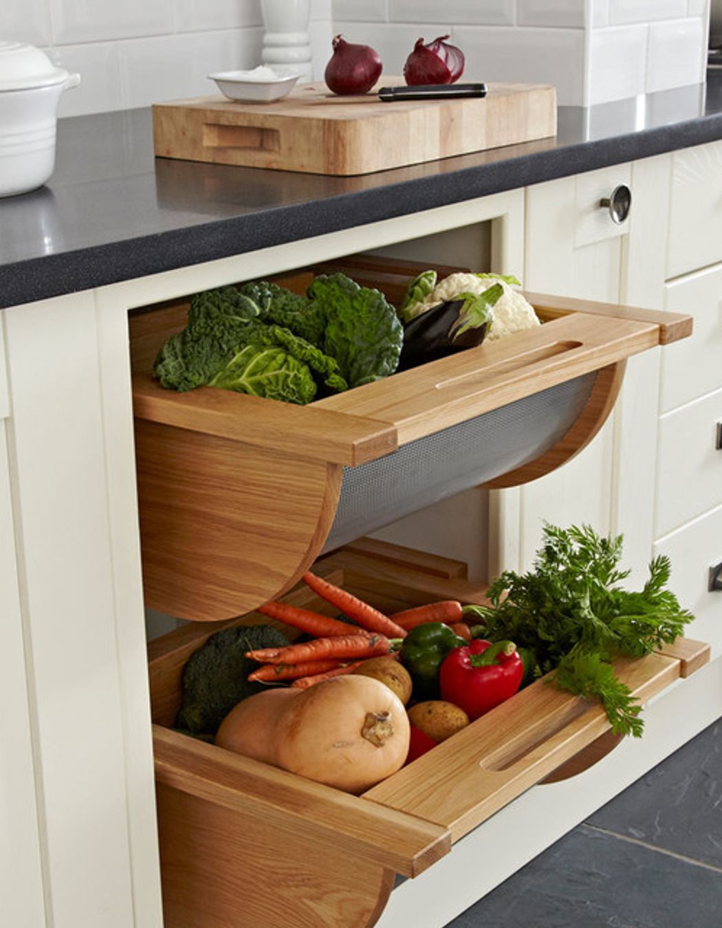 Example of a Vegetable Drawer | Photo Credit – Hafele