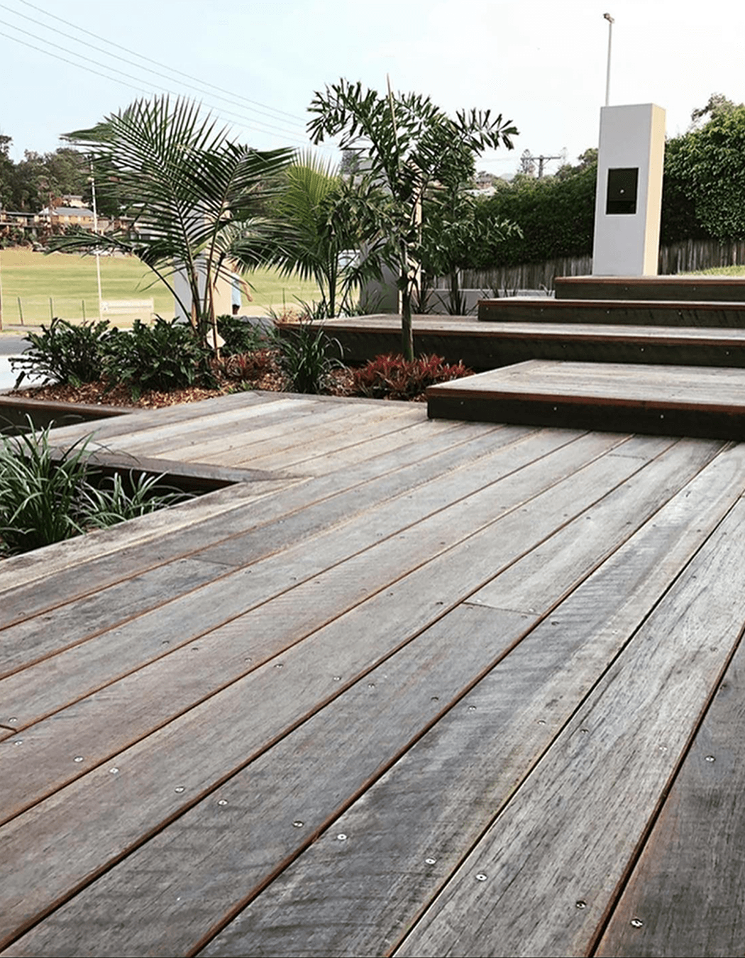 The tone and type of timber you use for a deck can be matched with other features, such as the timber you use for a fence or gate.