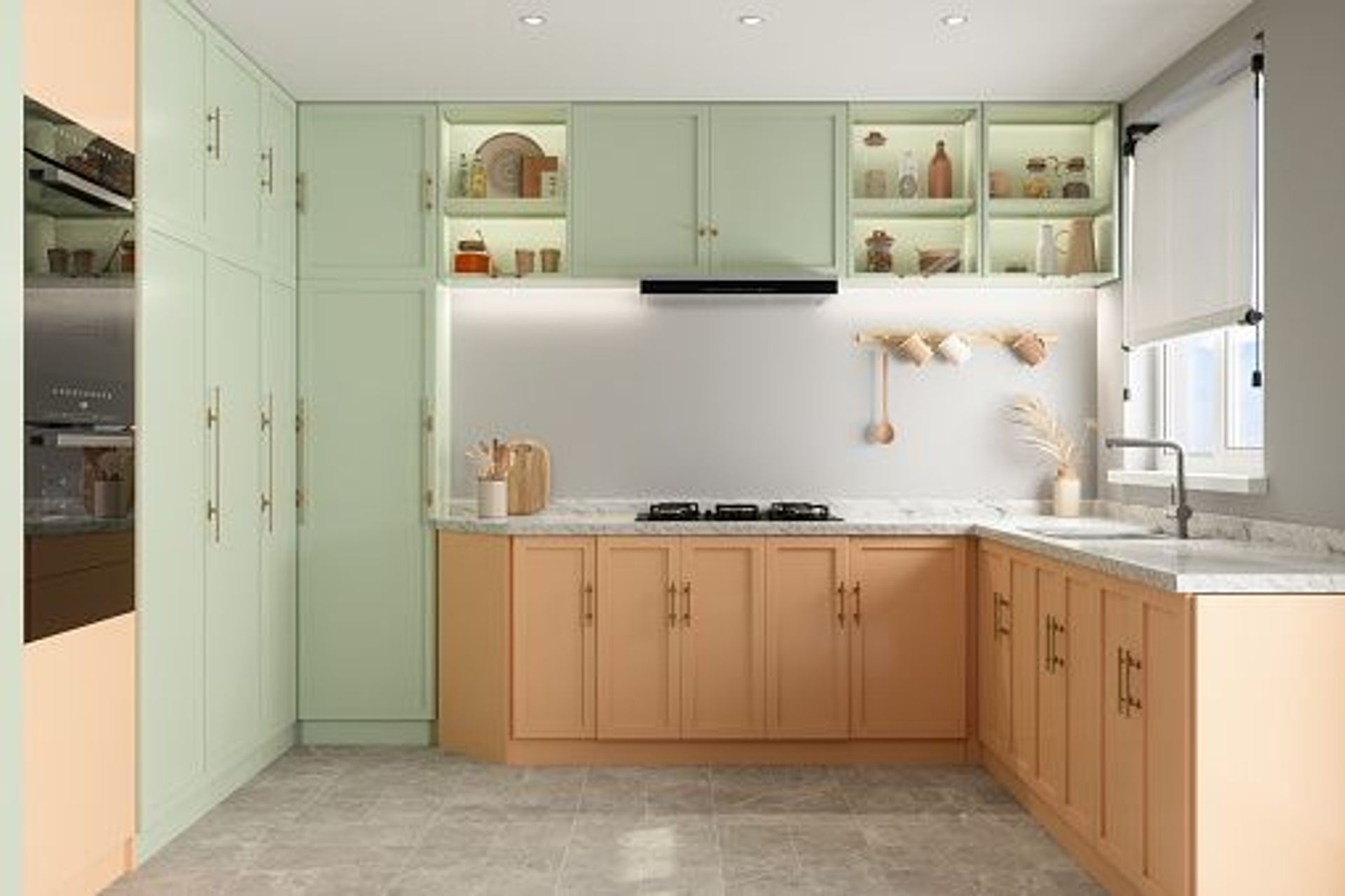Colourful Kitchen Cabinets | Photo Credit - iStock