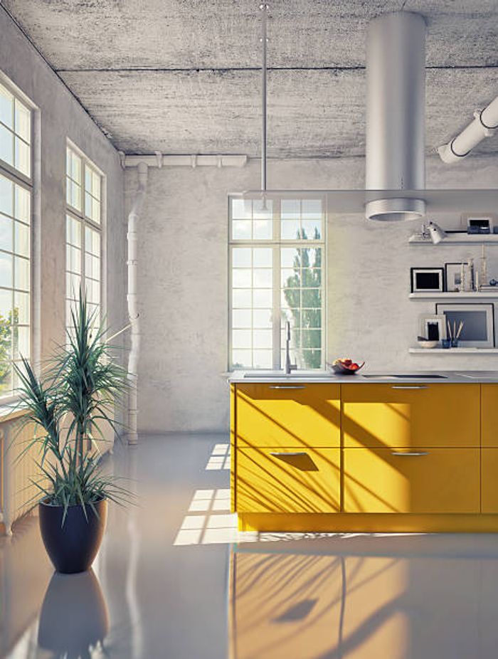 Yellow Cabinets in Kitchen Colours | Photo Credit - iStock