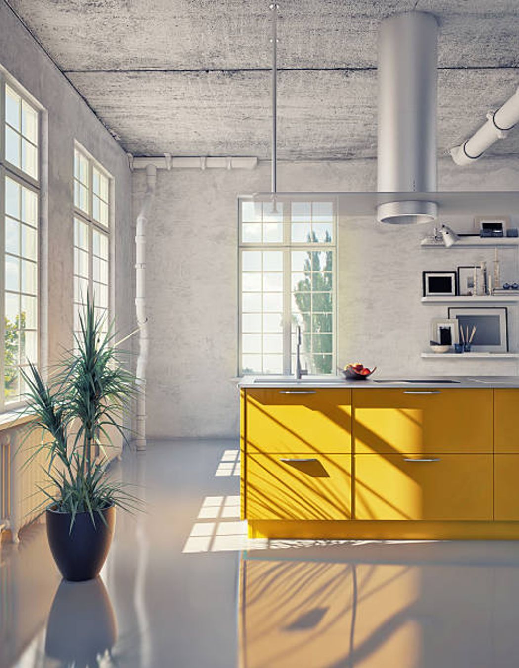 Yellow Cabinets in Kitchen Colours | Photo Credit - iStock