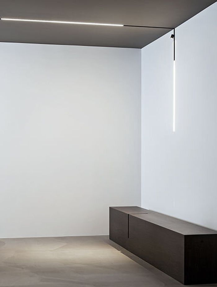 The Running Magnet by Flos Architectural is recessed into the architecture then luminaires clip on magnetically