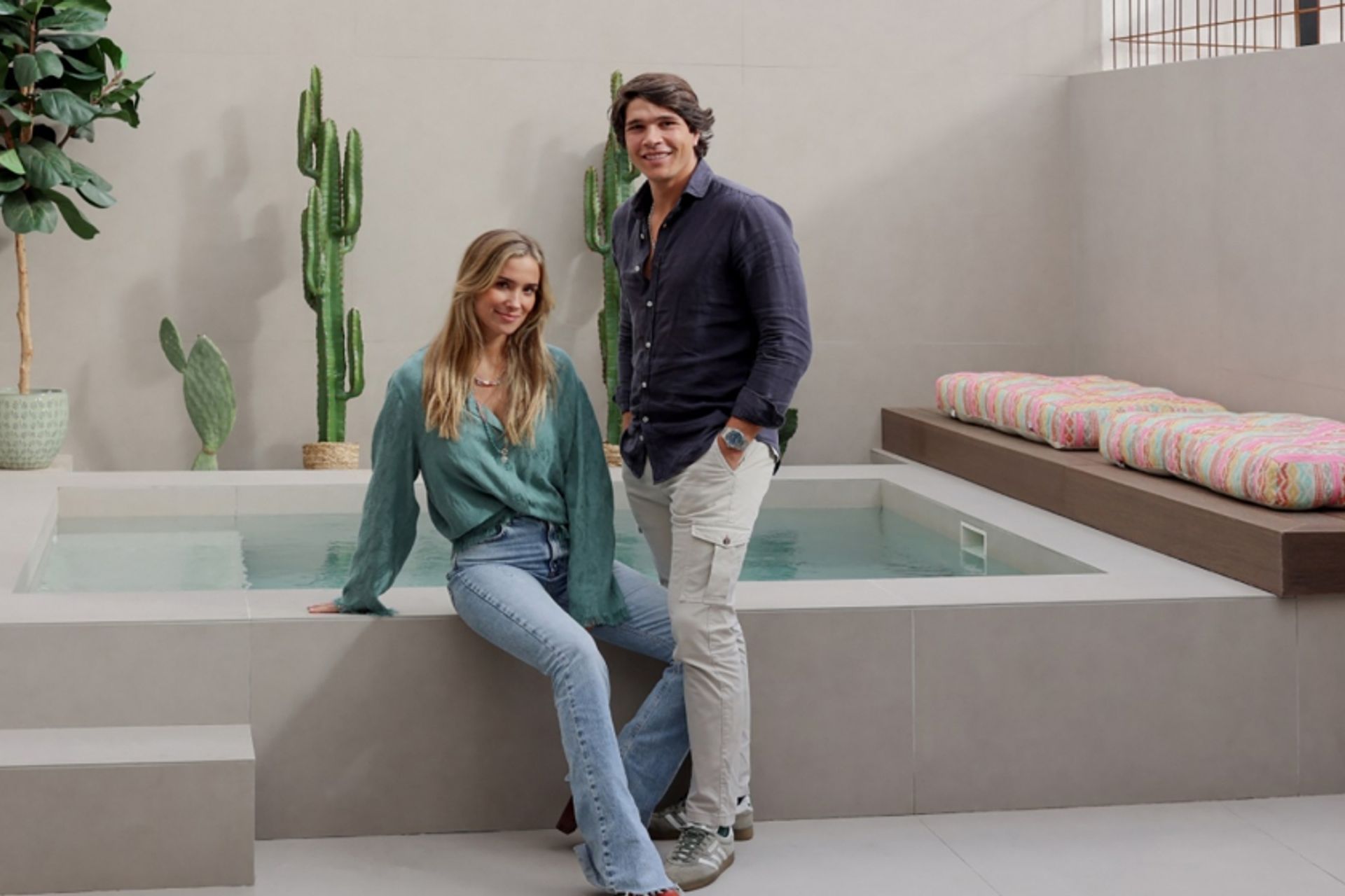 Neolith brand-lovers: María Pombo and Pablo Castellano.