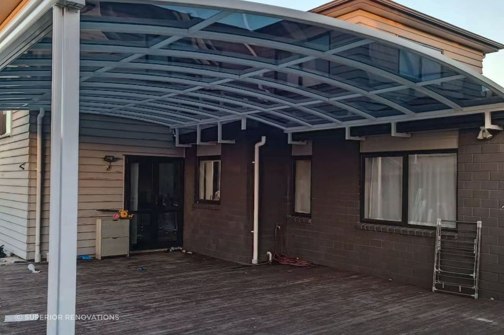 Large Pergola with a custom curved roof