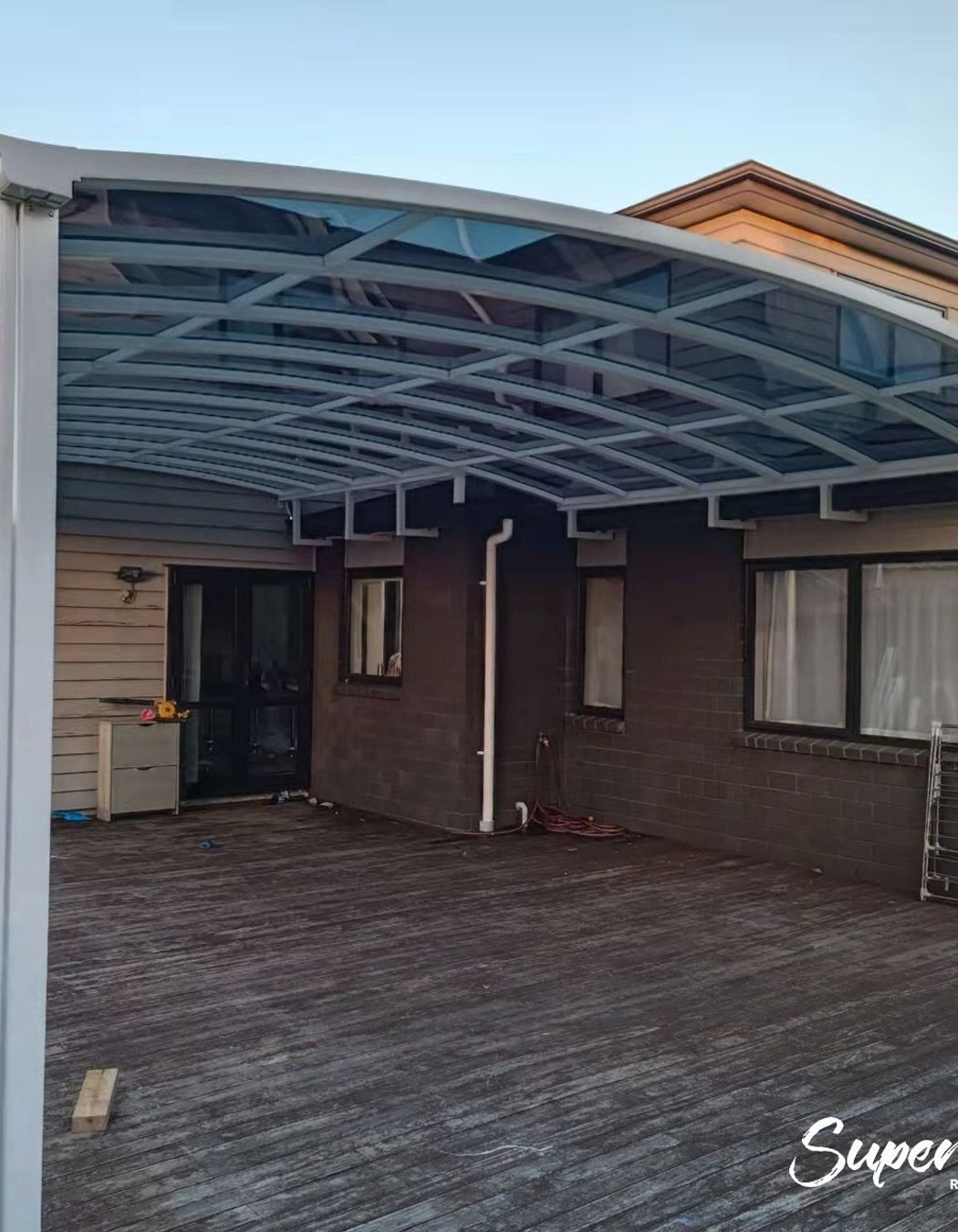 Large Pergola with a custom curved roof