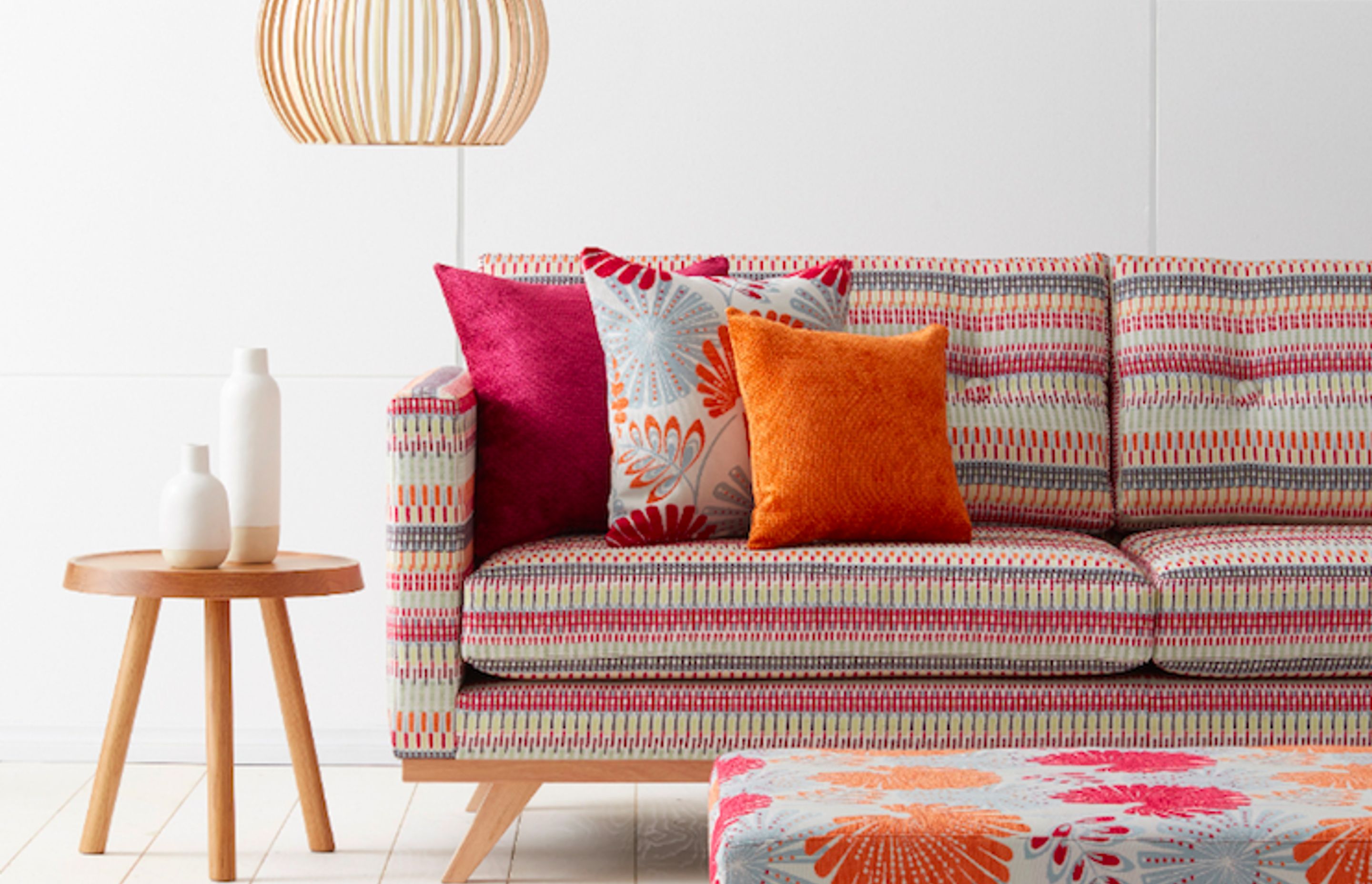 Patterns, textures and bold colour work harmoniously