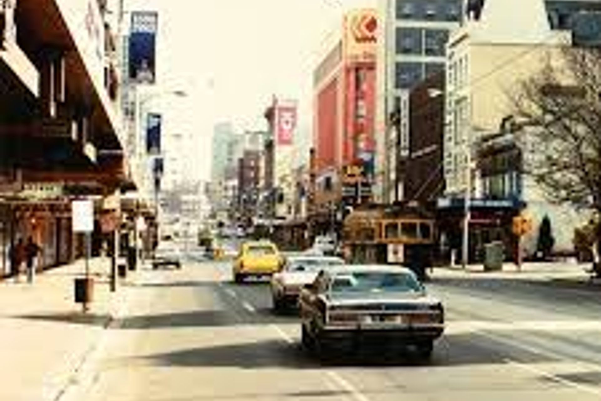 Swanton Street in 1980 with Collins Booksellers to the right of the image
