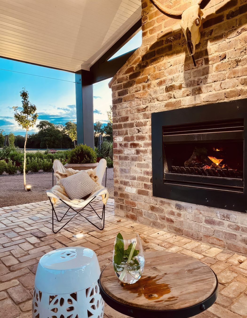 Recycled bricks on display in this outdoor area. Featured product: Recycled Paving Bricks by The Brick Pit