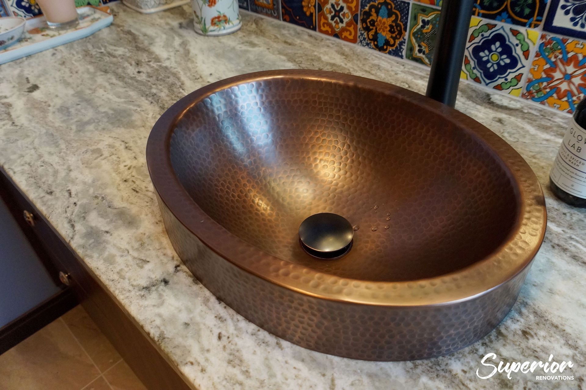 Brass sink used in Stanmore Bay