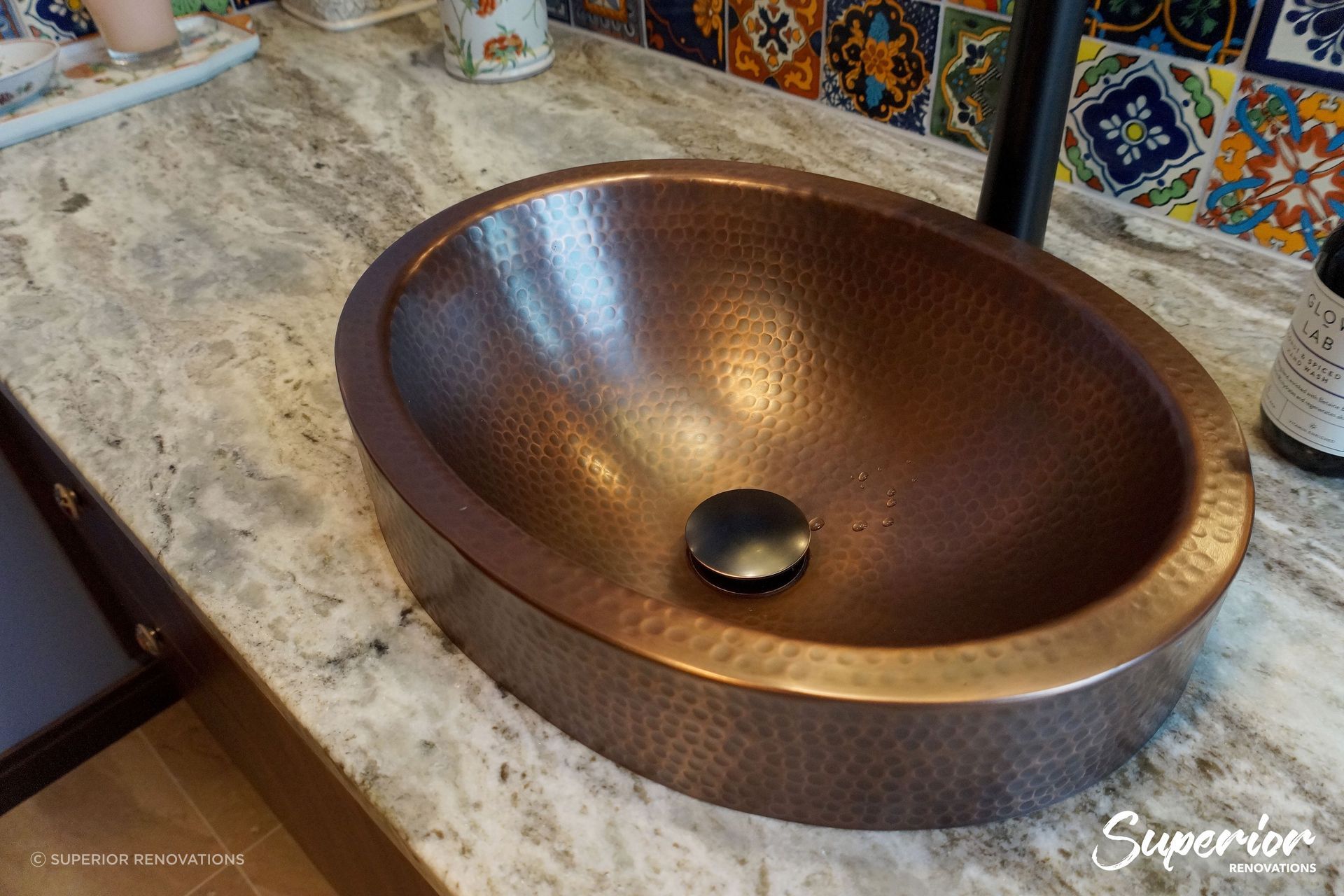 Brass sink used in Stanmore Bay