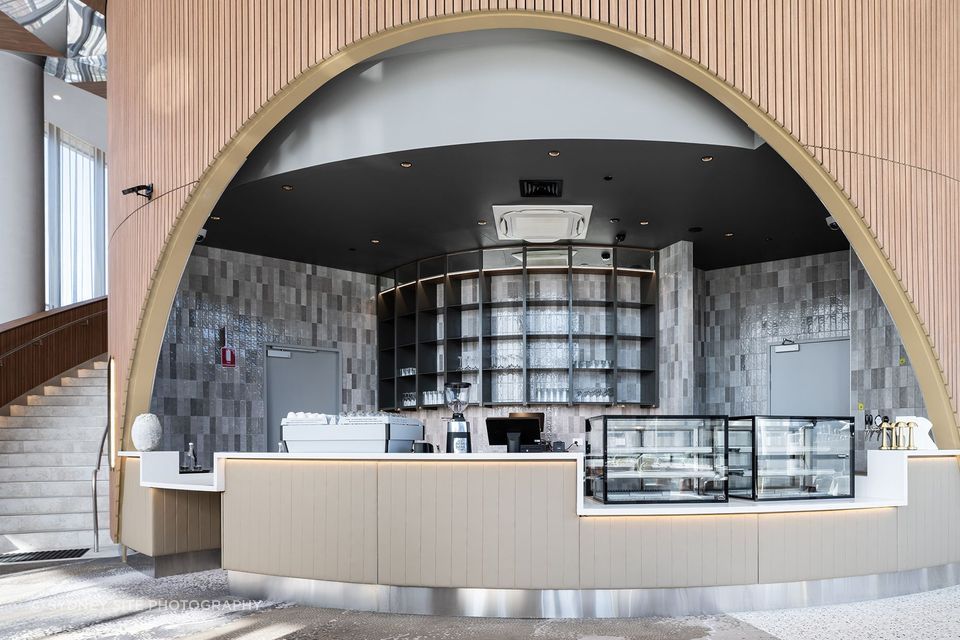 Above: Group 2 Fire Rated Screenwood acoustic PANELS feature in the Pullman Hotel in Sydney.