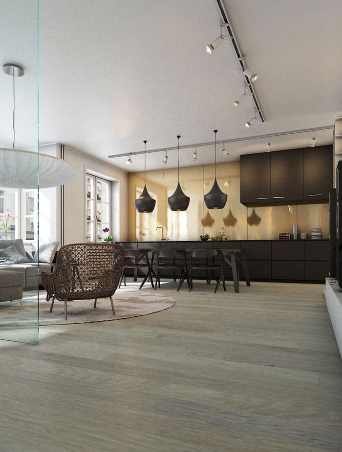 Floors with a 'click-lock' installation method are straightforward to install or replace.