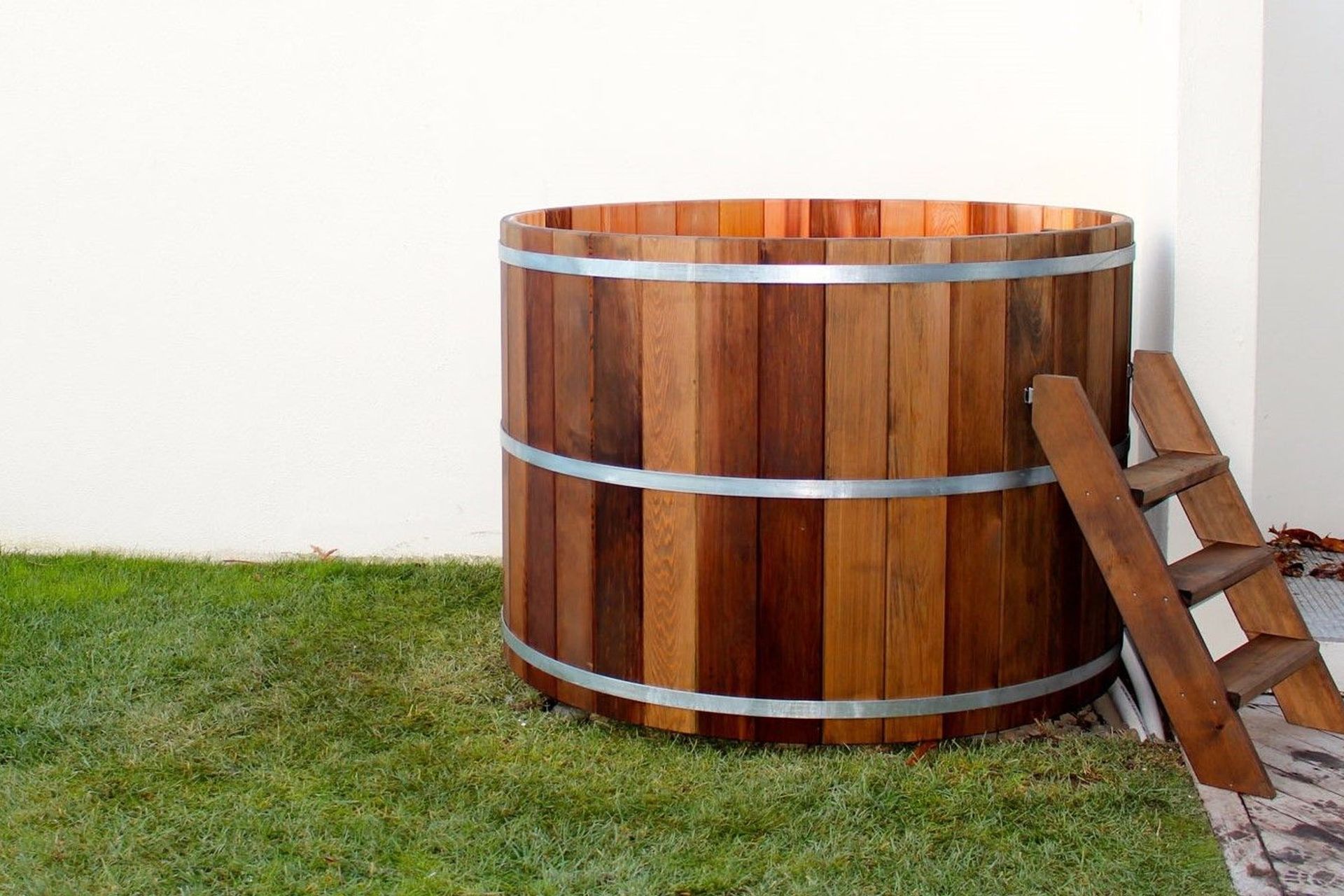 A small spa is the perfect fit for a compact space.