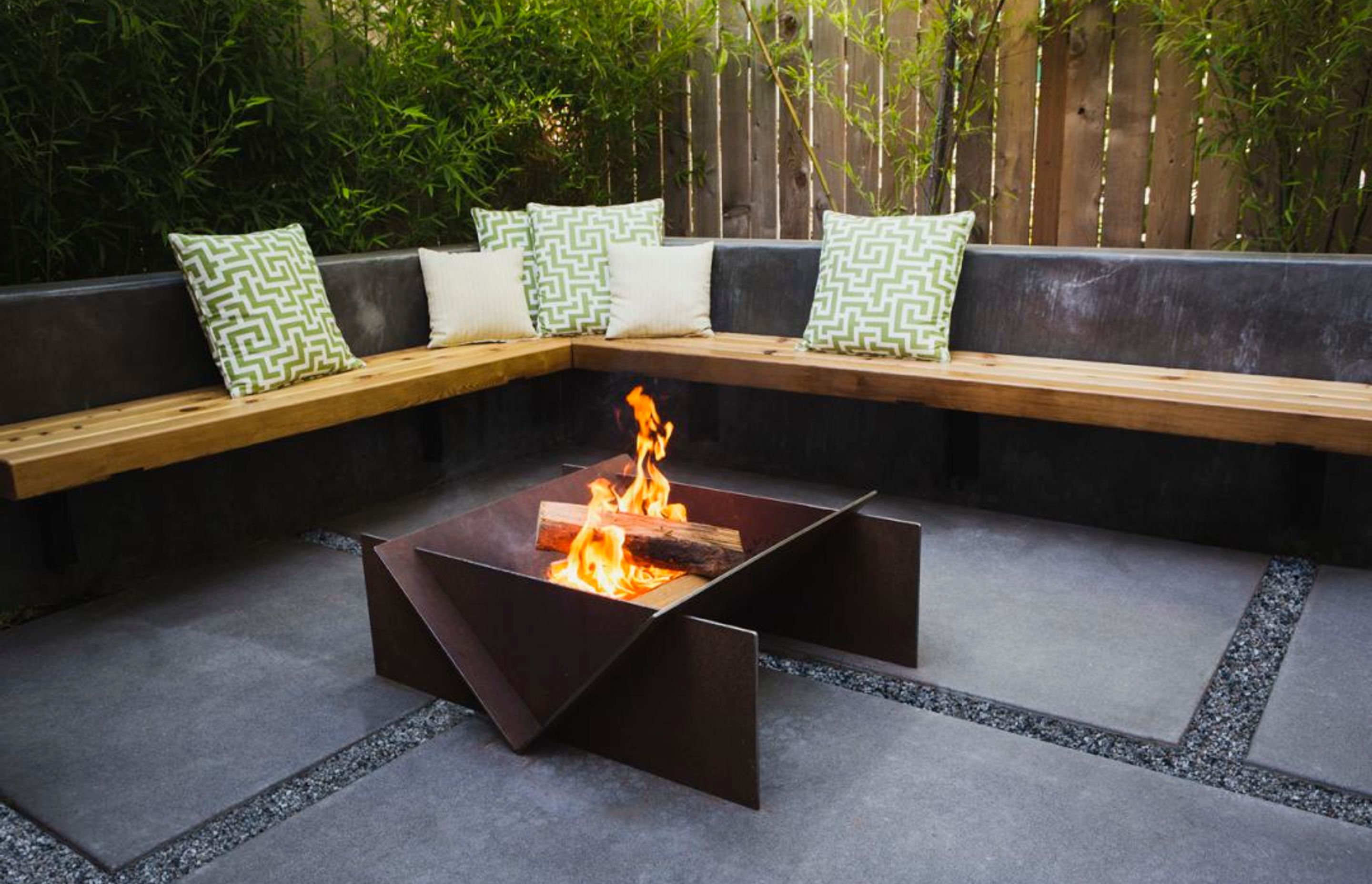 Architectural fire pits are another popular product on offer.