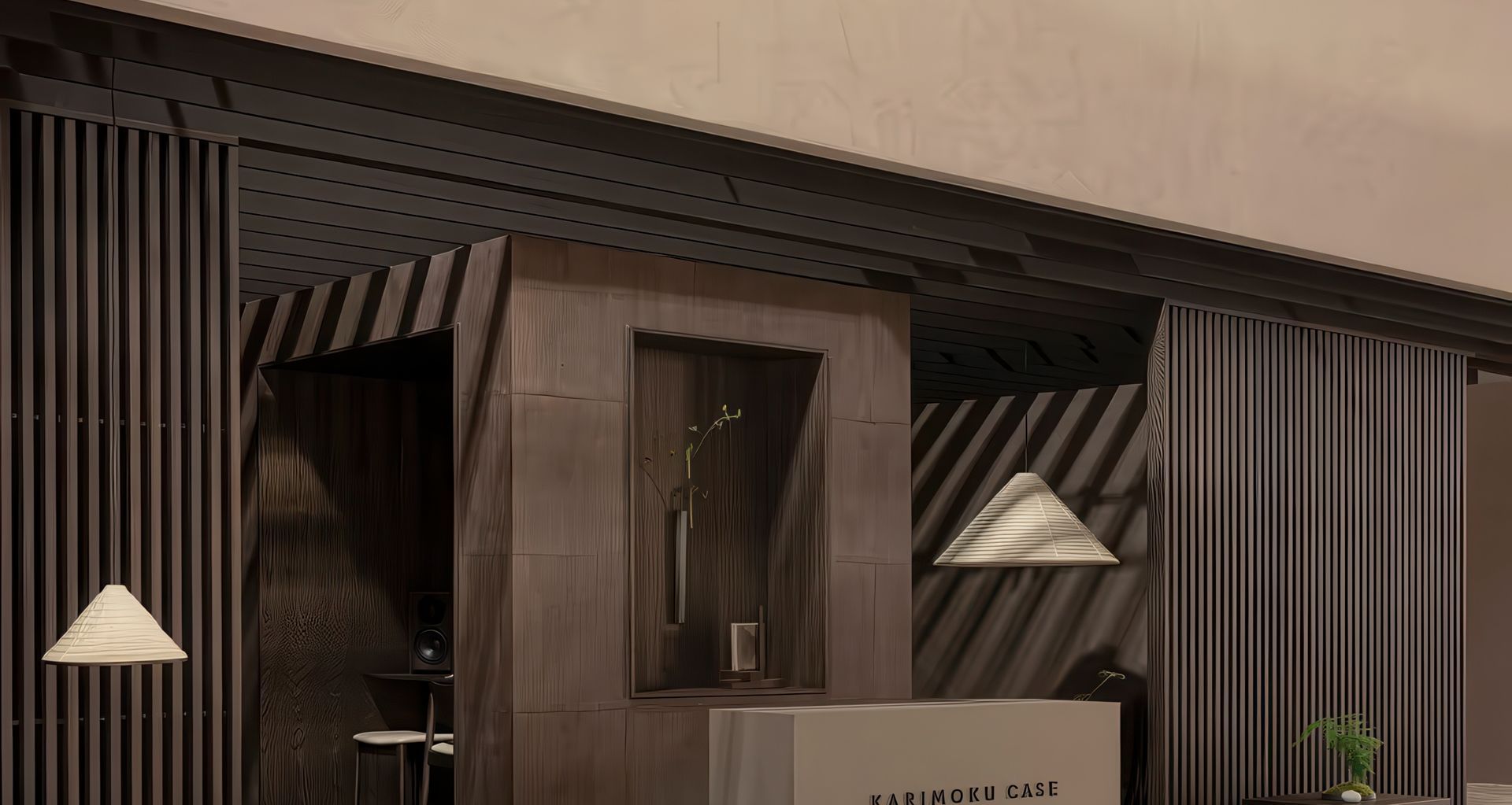 N-PL01 Lamps featured at the entrance to the Karimoku Case exhibition at Milan Design Week 2024.