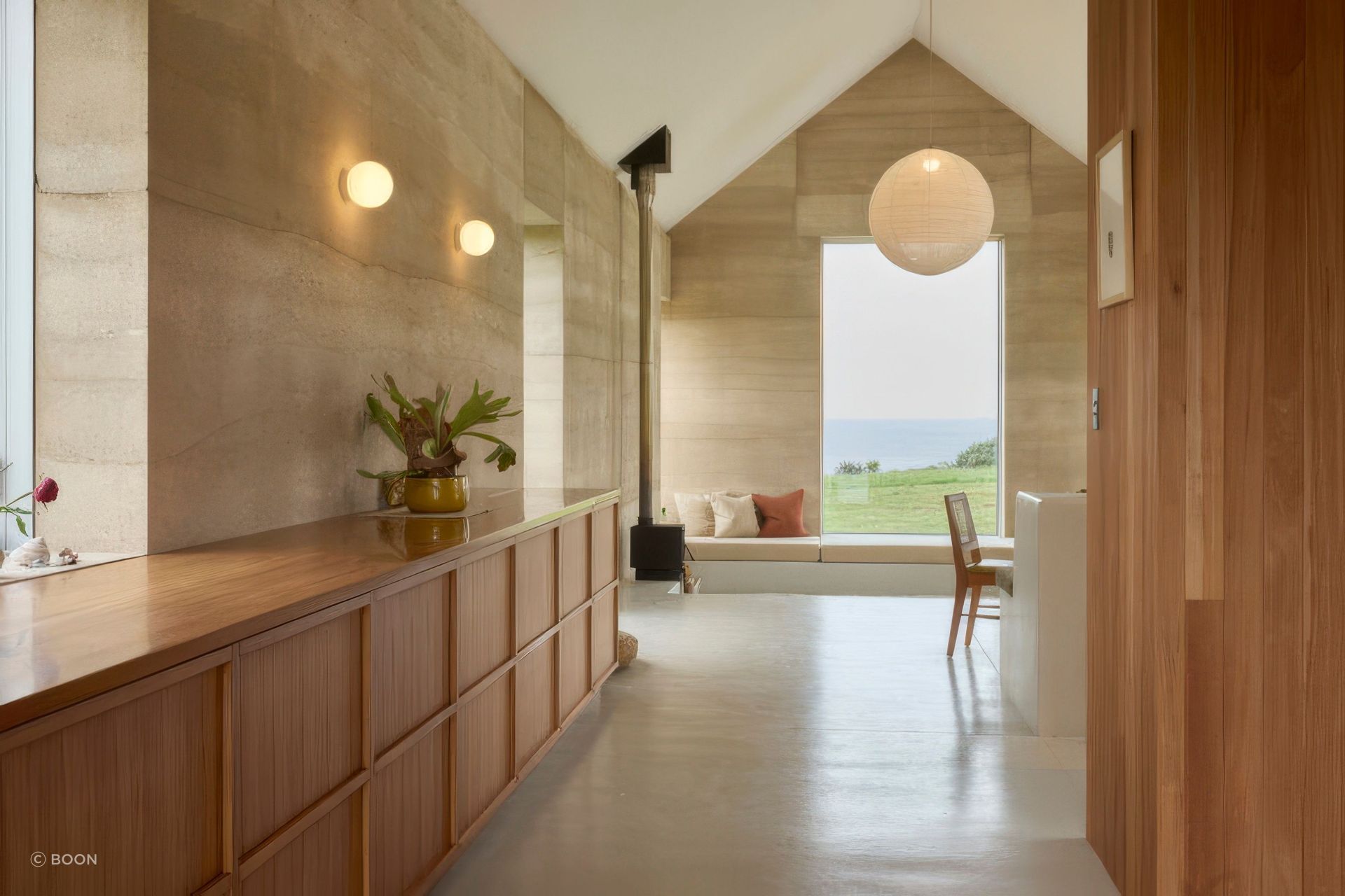Rammed Earth House by BOON