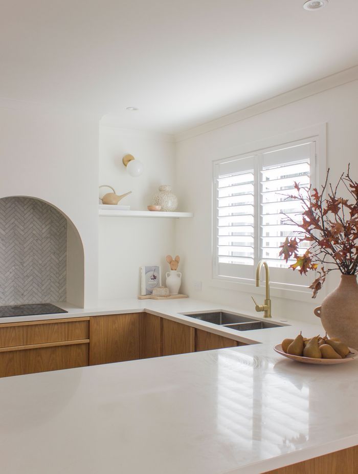 "The arched rangehood was an original design and was in response to some of the space limitations I had to work within."