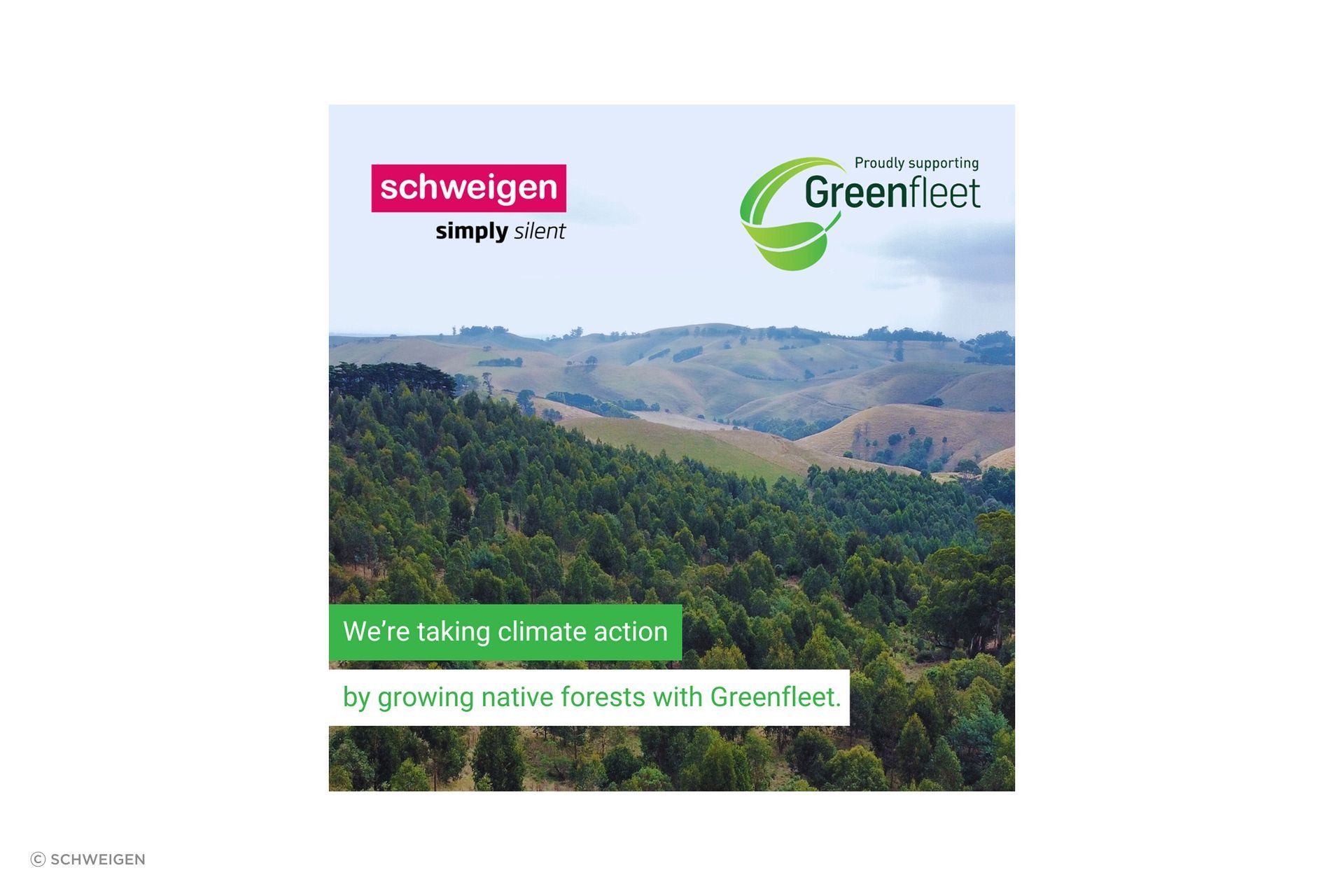 Schweigen has offset 223.0 tonnes of carbon through native reforestation with Greenfleet.