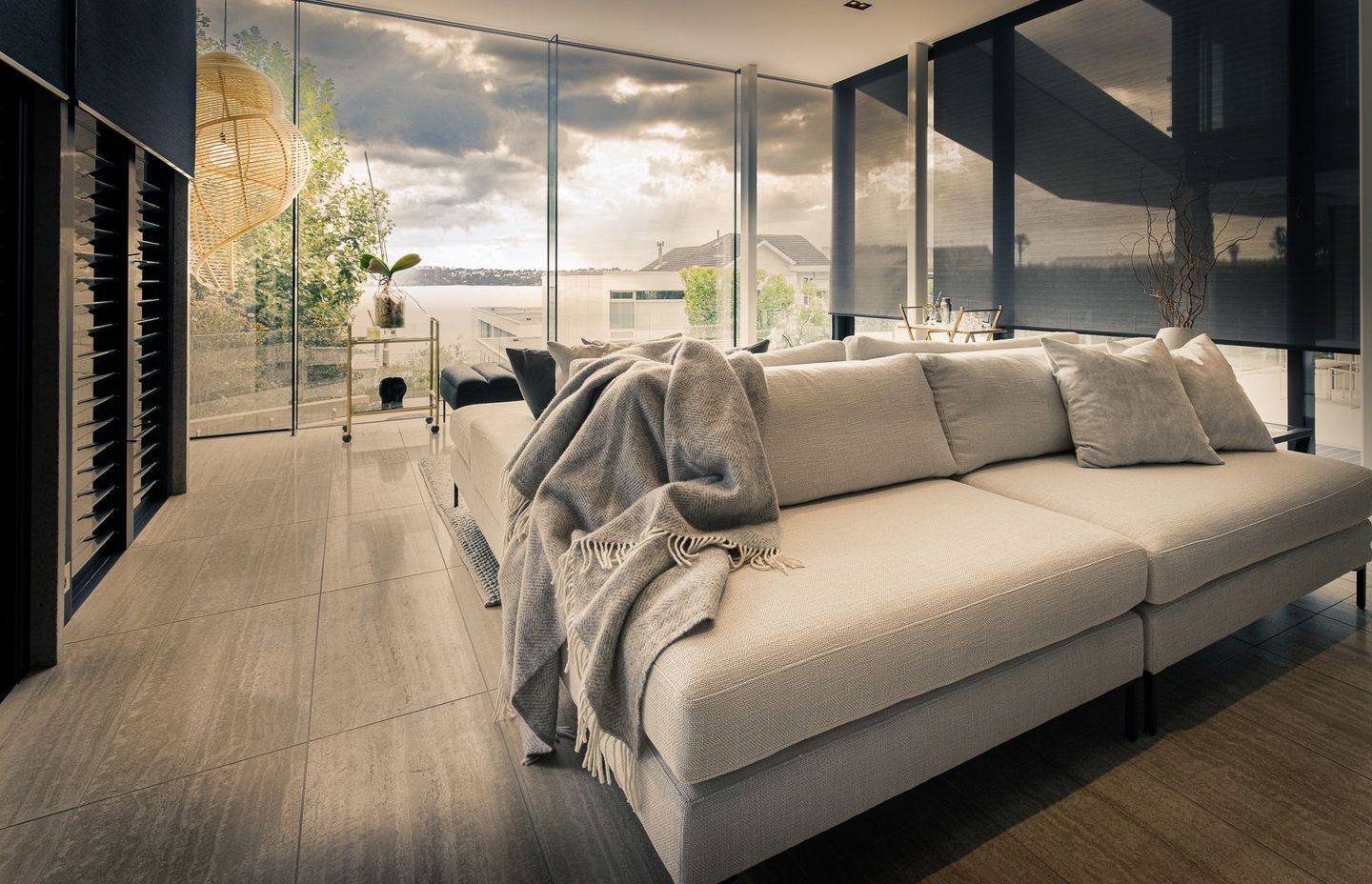 Shanly used her furniture design skills to craft this custom double-sided lounge in a Herne Bay project.