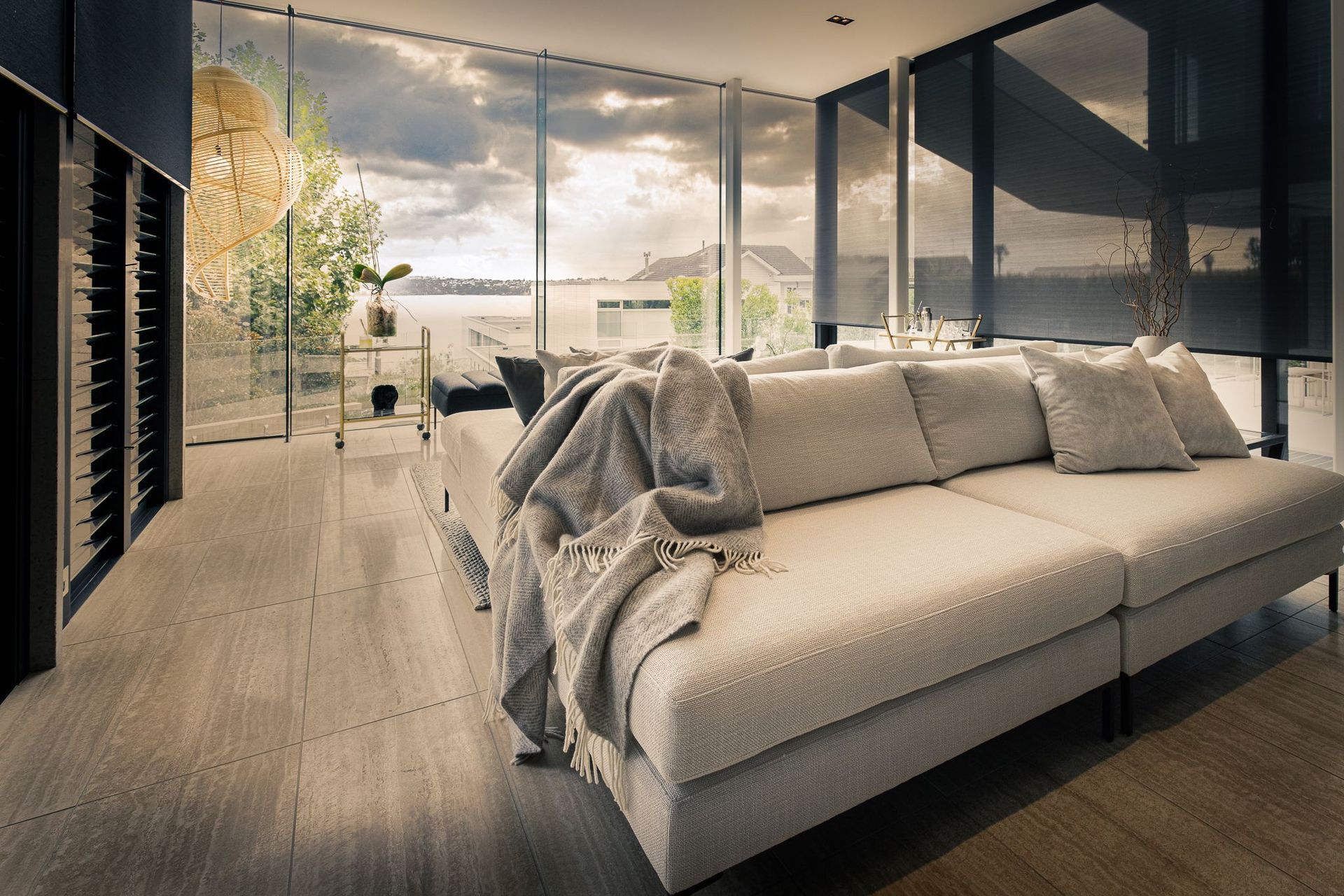 Shanly used her furniture design skills to craft this custom double-sided lounge in a Herne Bay project.