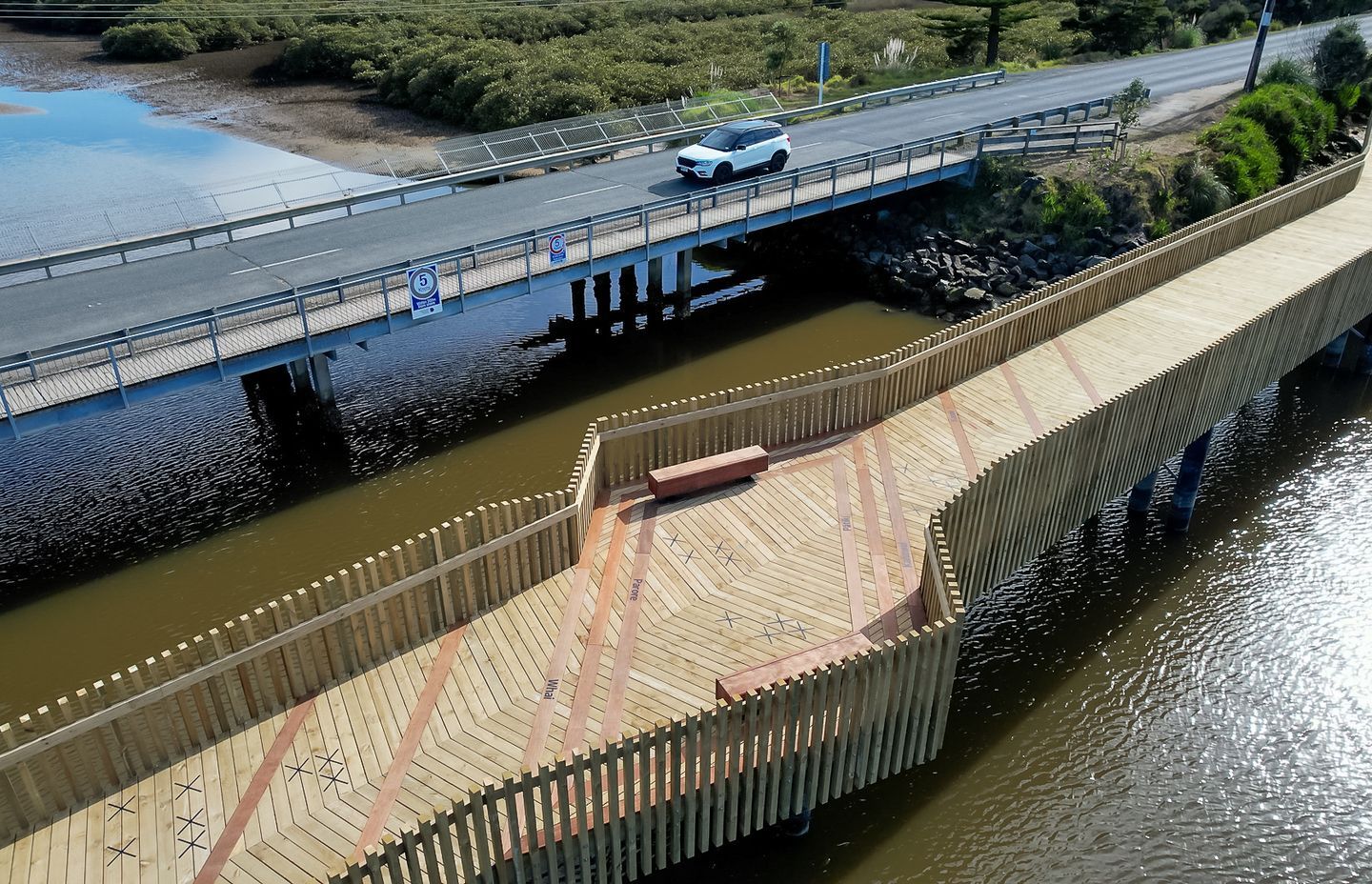 The Mangawhai Shared Path measures approximately 420m by 3.5m wide.