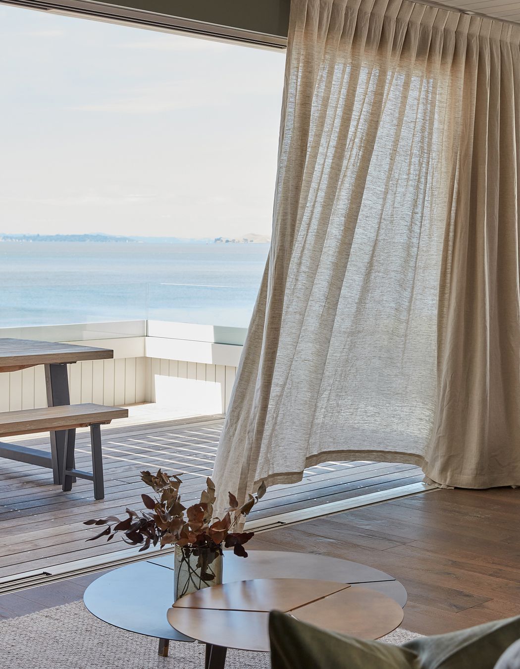 Guthrie Bowron window consultants can offer expert advice on colours, patterns and textures to ensure window coverings enhance the overall aesthetic of a space. Image features Kyoto, colour Grain, by James Dunlop.