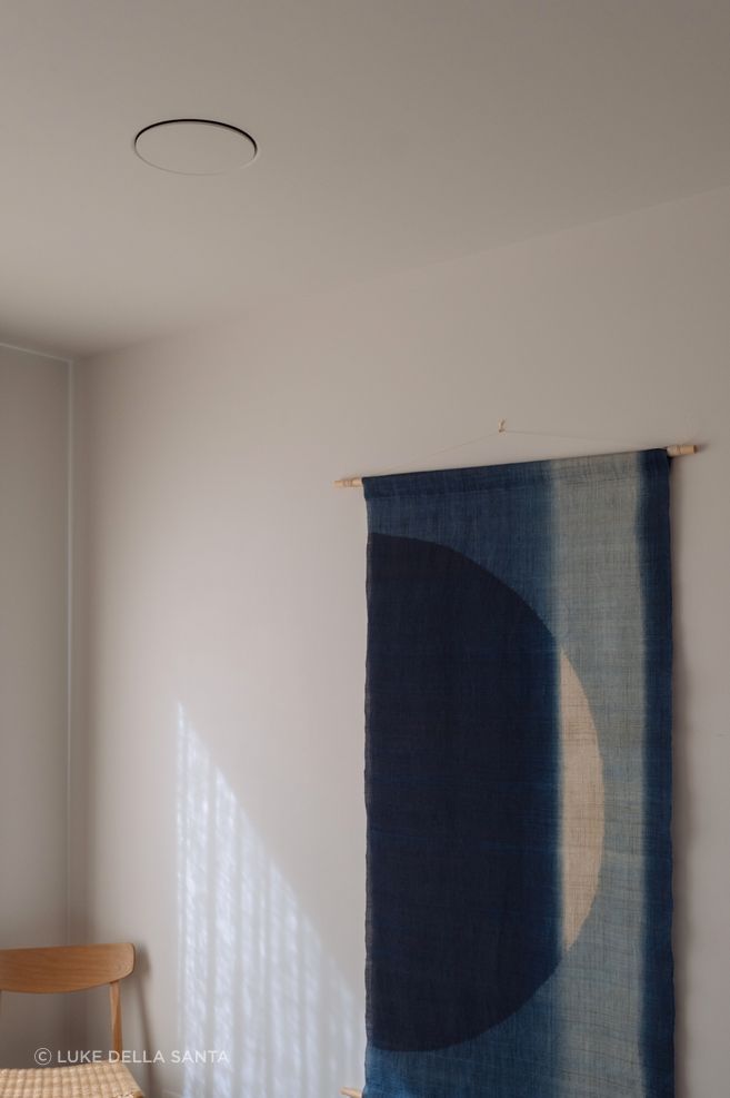 The Shadowline Diffuser AC Round sit discreetly on the bedroom ceilings at Ember.