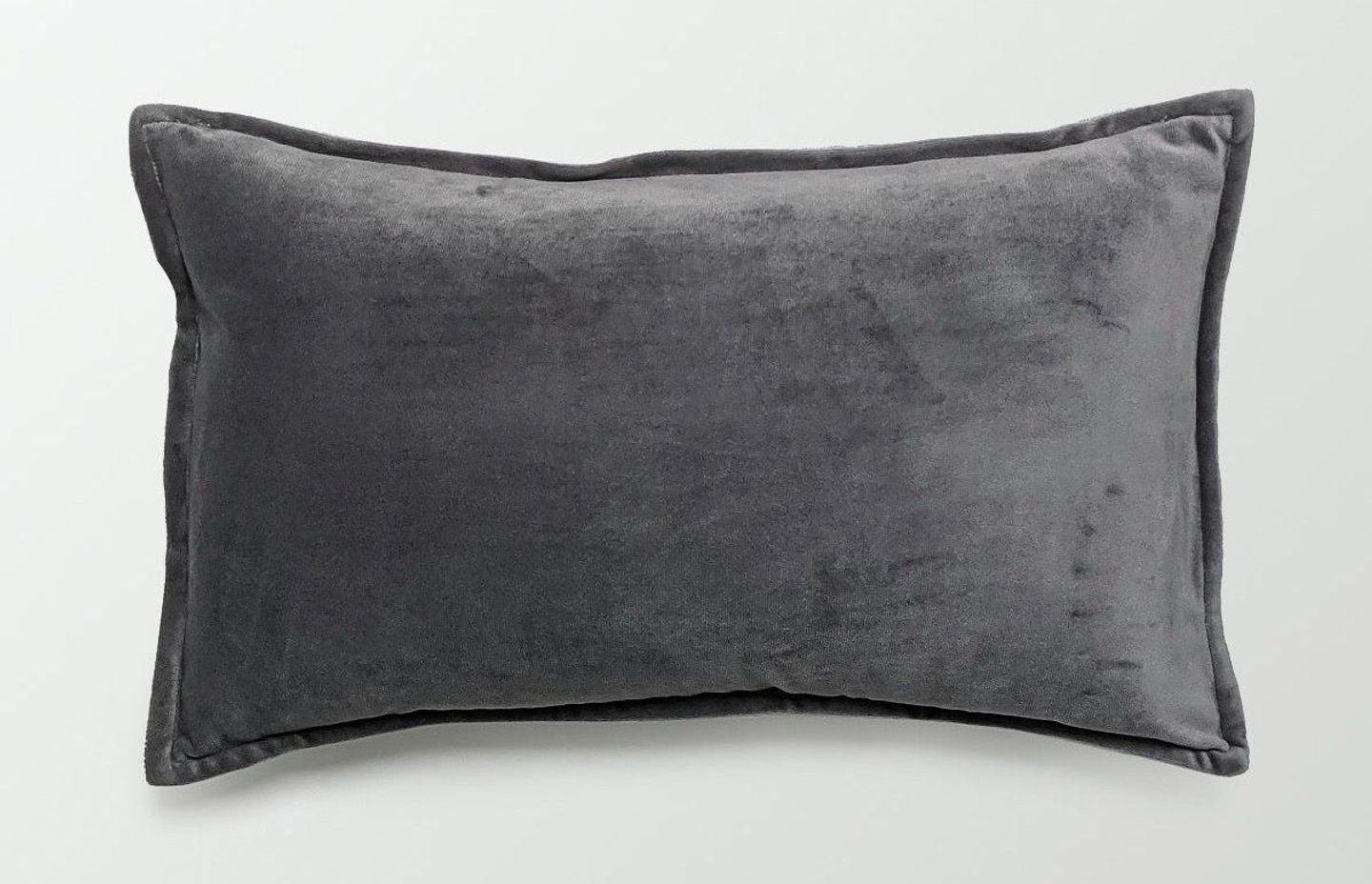 ‘Luna’ velvet and linen rectangular cushion in dove grey by Bubuland Home