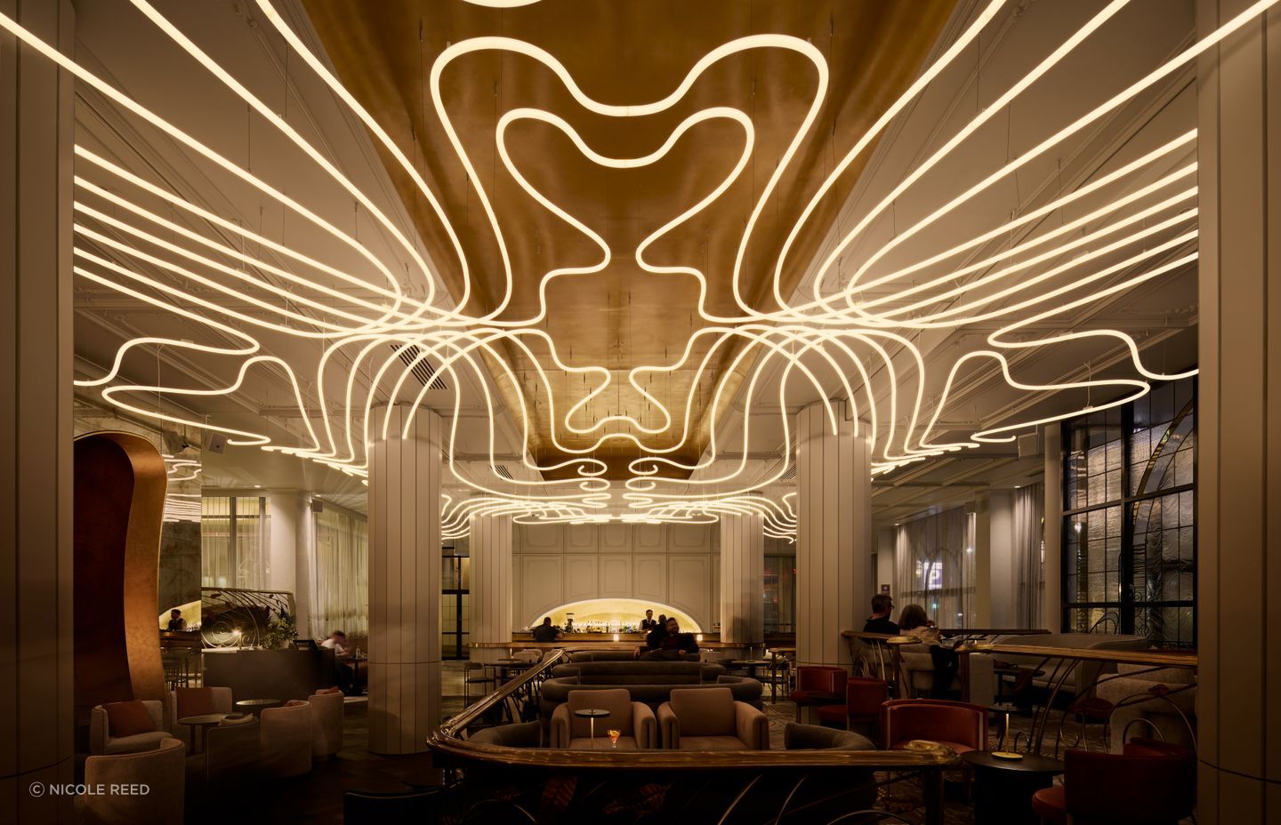 “To the left of the reception, you’ll see Luma in the distance. The reason why we’ve allowed this sightline between the lobby and the restaurant is to invite people to go and have a look,” says Fady.