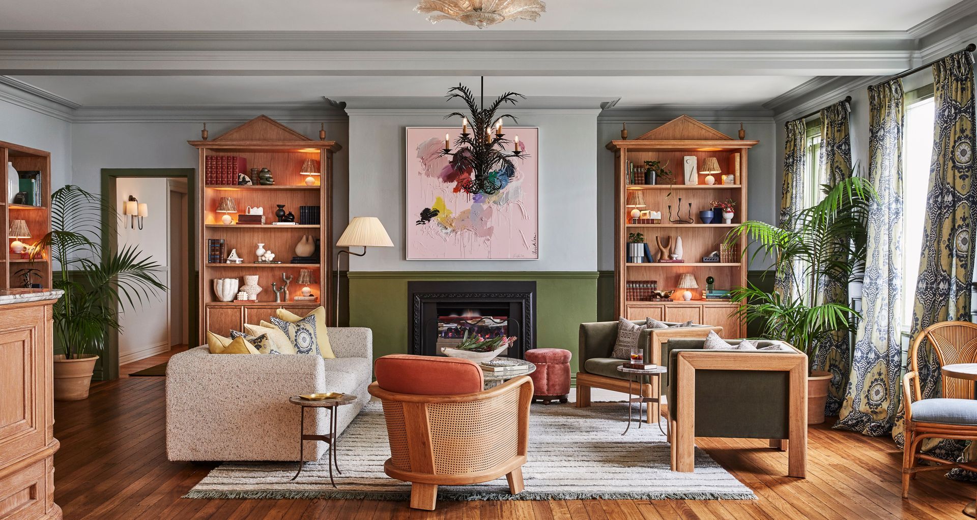 The warm and striking reception area at Osborn House, Bundanoon. Photo by Alan Jensen.