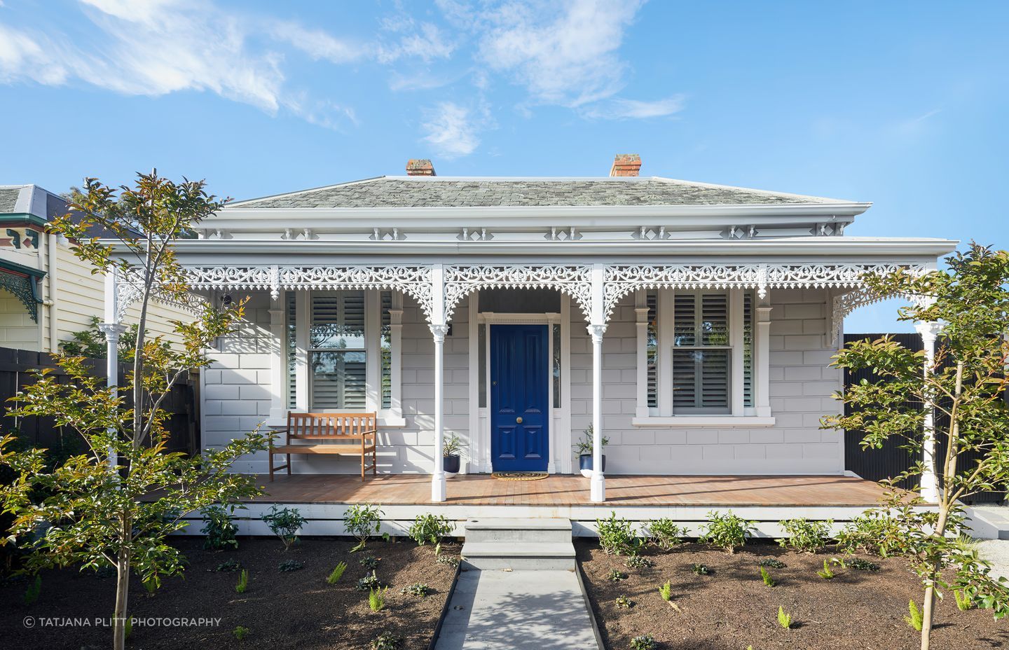 From the street, the modern extension remains out of view.