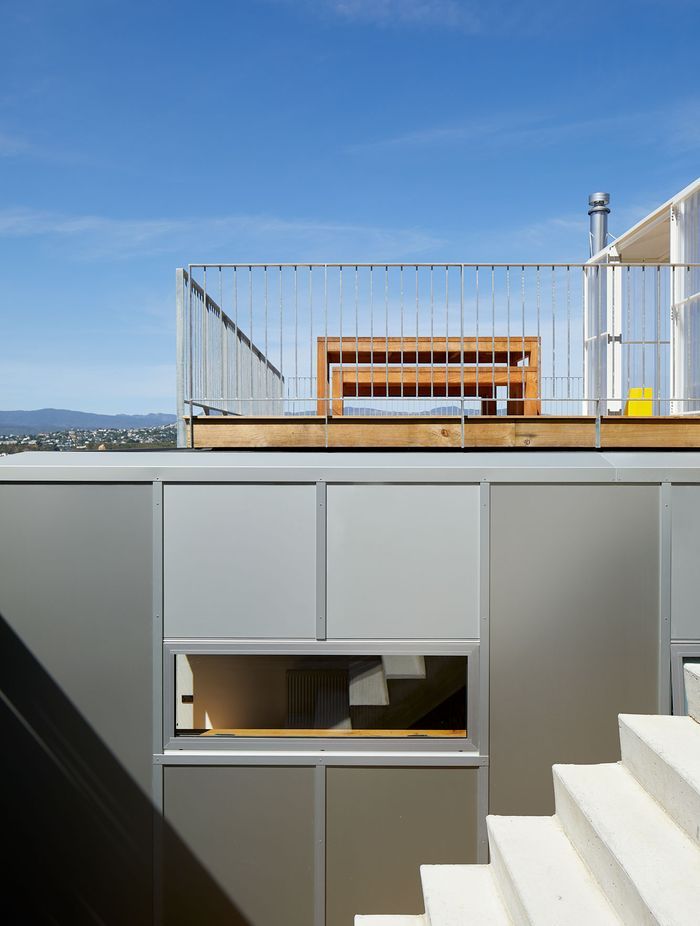 The cladding by Ullrich Aluminium. It took some convincing to get the unusual choice signed off at consent stage.