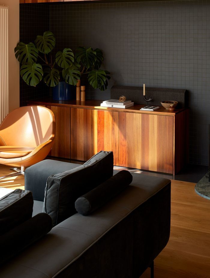 All the bedrooms and living areas are on the same floor. “When you've got a young child, you don't want to be running up and down stairs to another bedroom in the night,” says Ben. Furniture is from BoConcept.