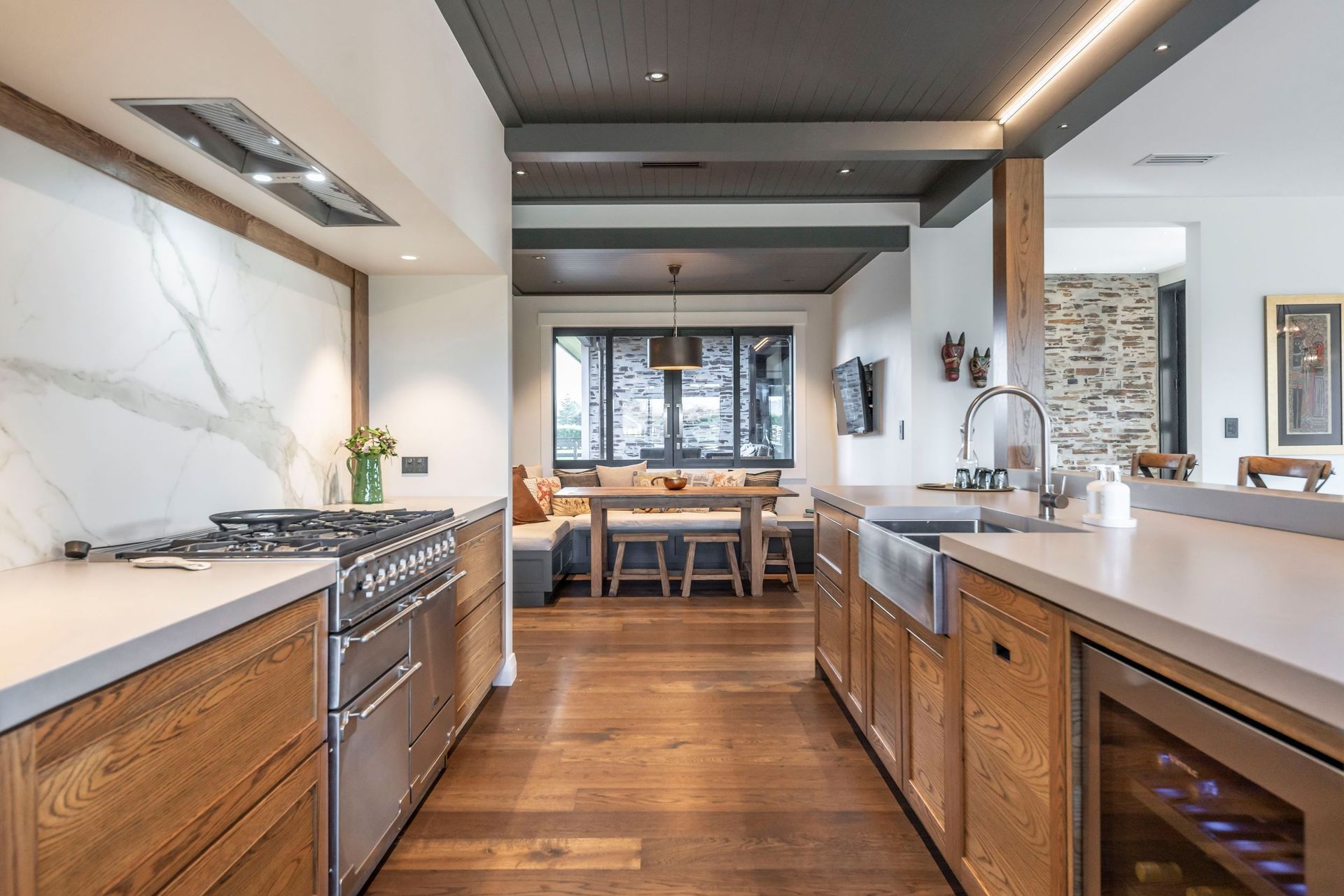 The rustic warmth of the interior creates an incredibly inviting atmosphere. | Photography: Locus Creative