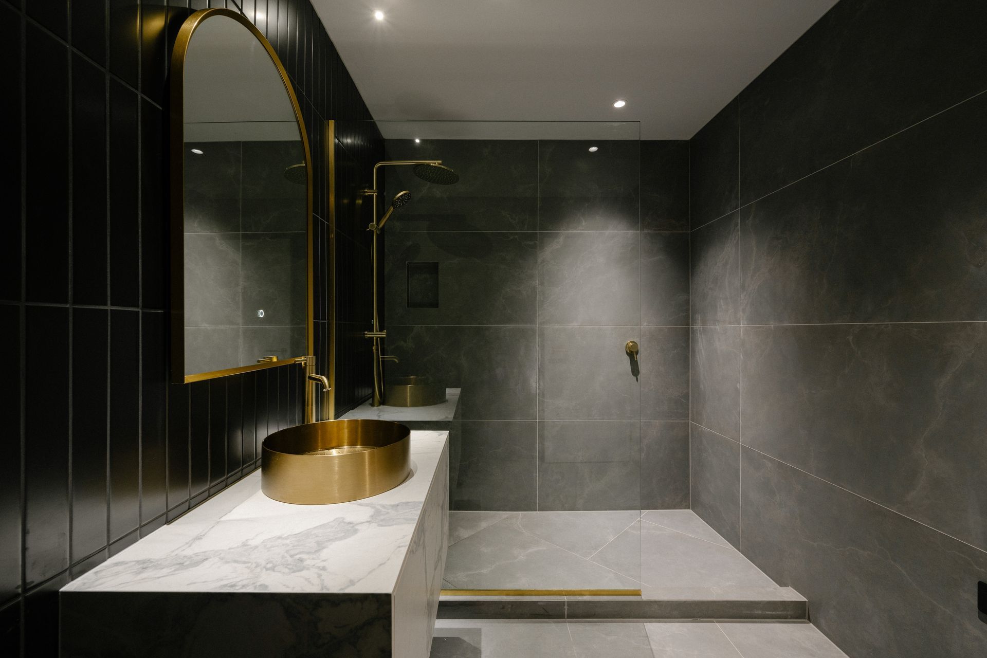 From light switches and door hinges to bathroom basins, brass adds an elevated elegance. “These seemingly small details make the whole house tie in together.”