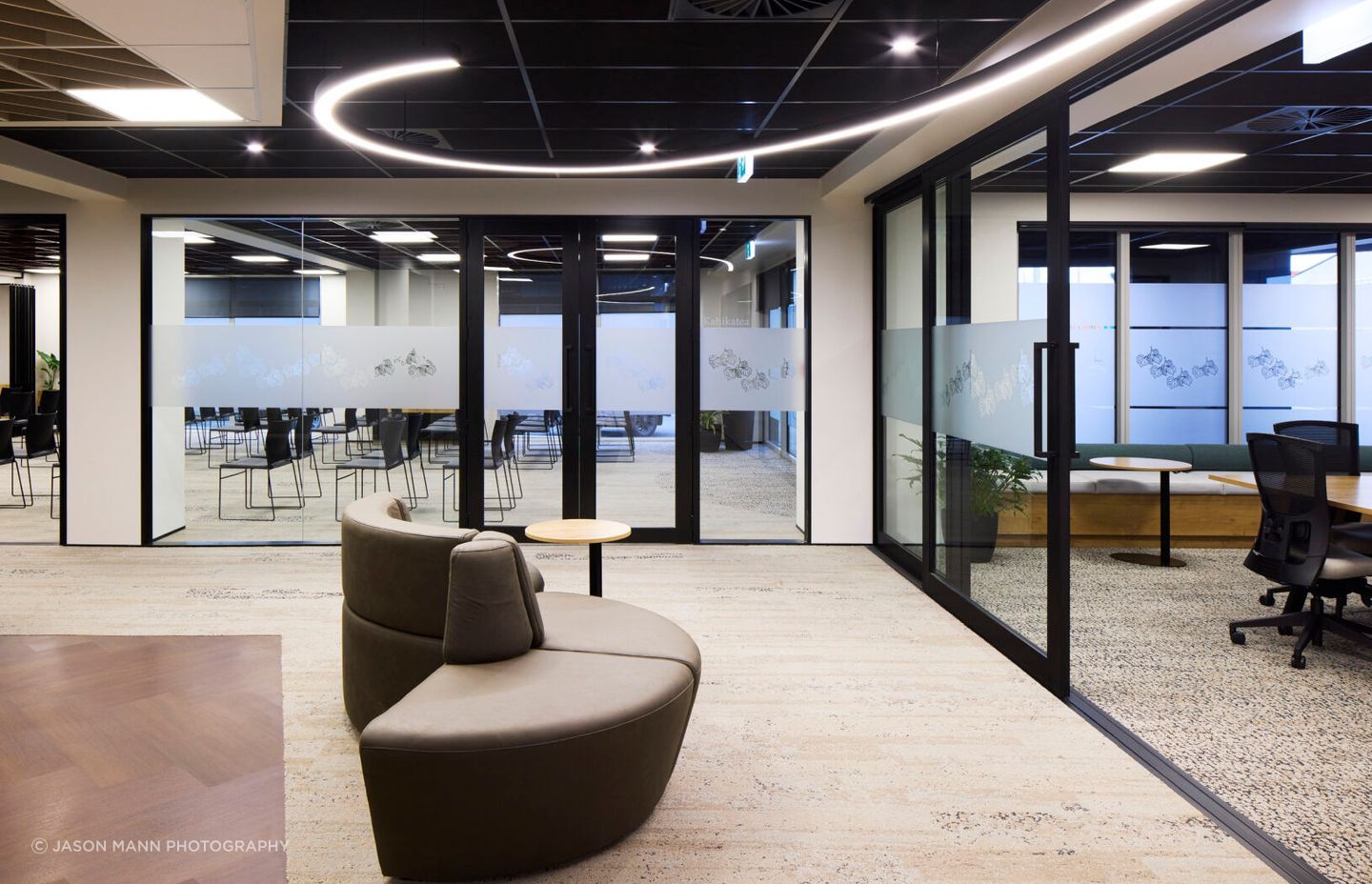 Softly curving forms feature throughout.