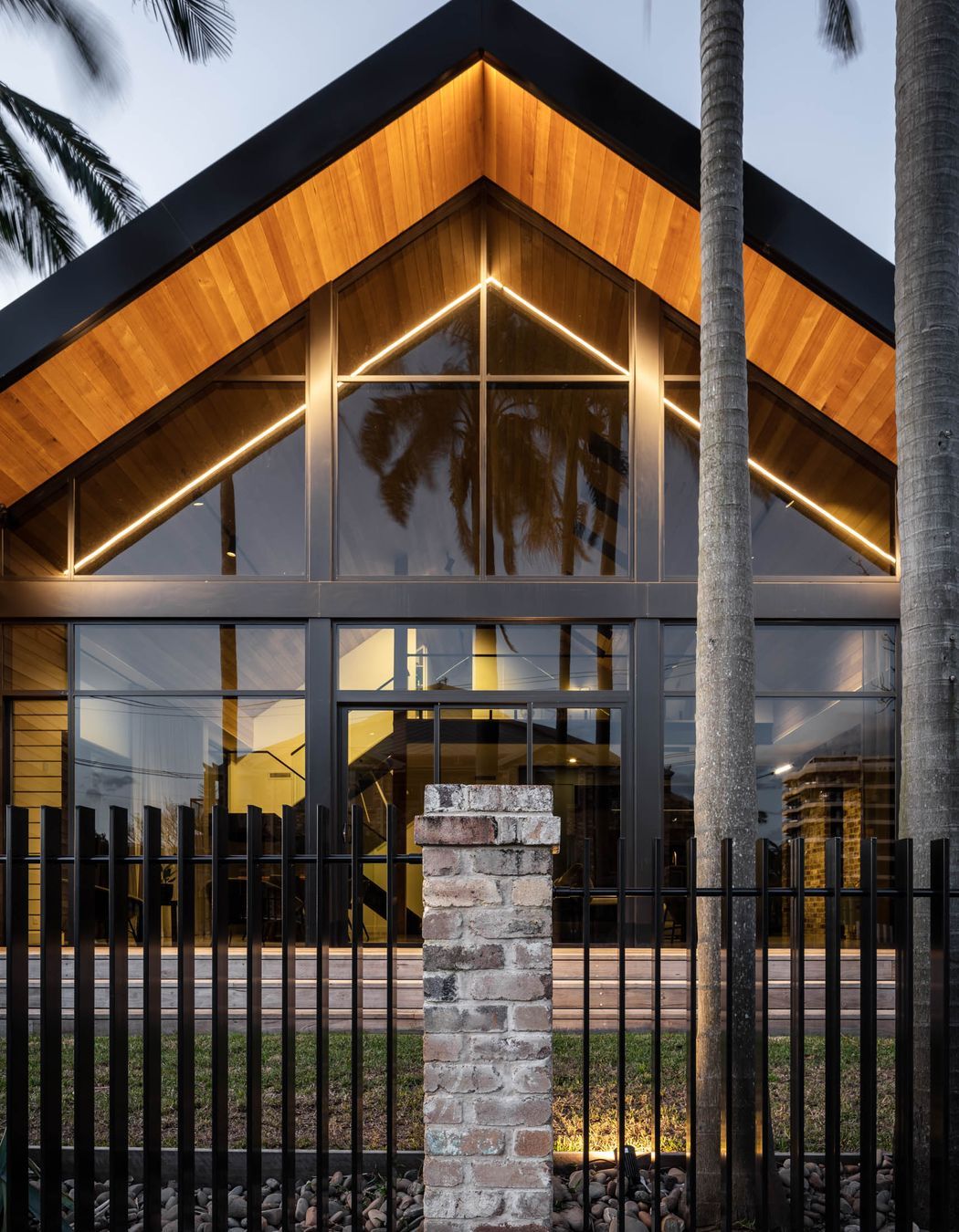 Tinted glazing provides privacy from the passers-by.