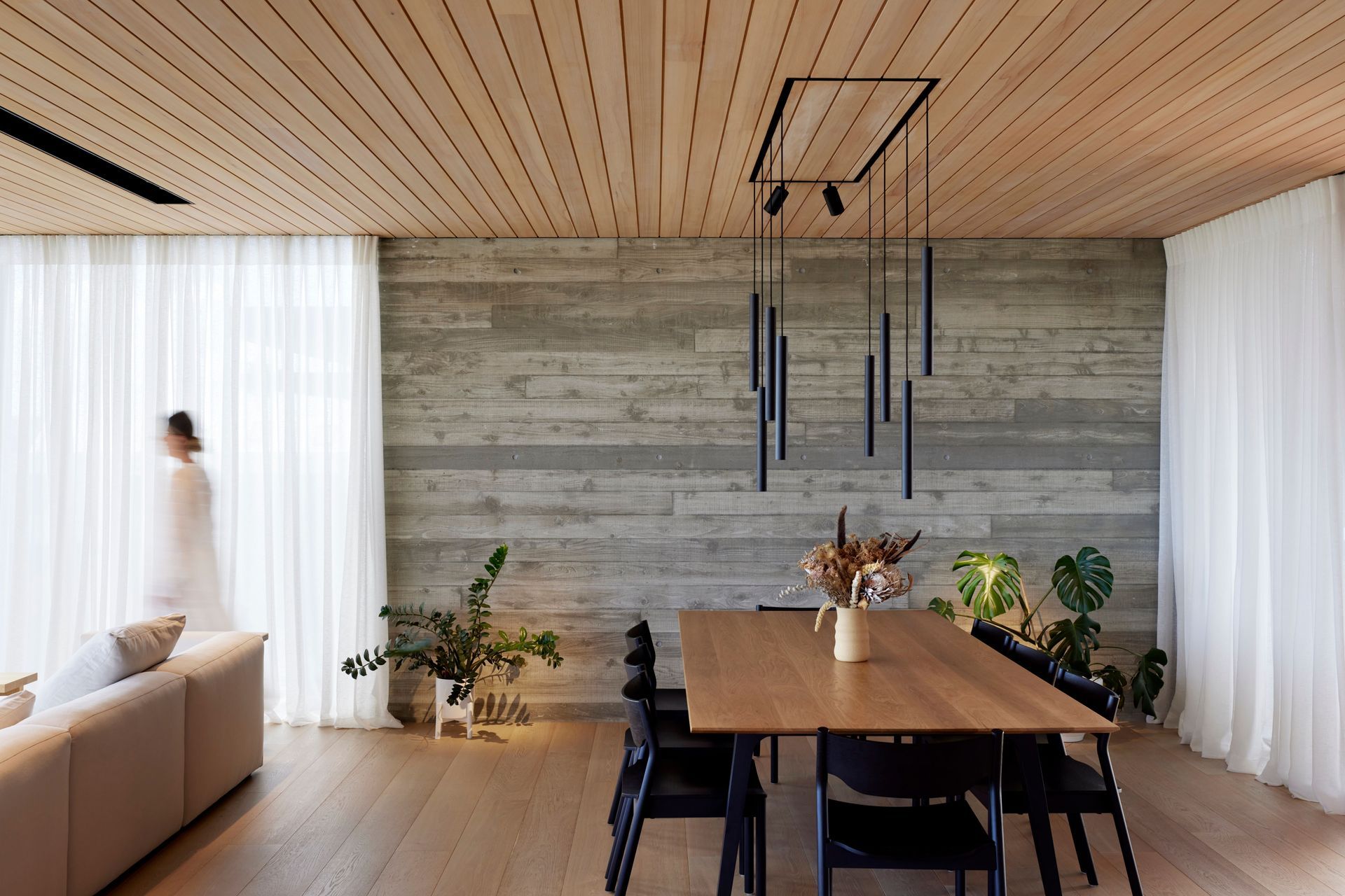 The house has a lot of automation says Brendon, including for heating, lighting and security. The lighting plan was carefully considered, to work with the architecture and stay as streamlined as possible.