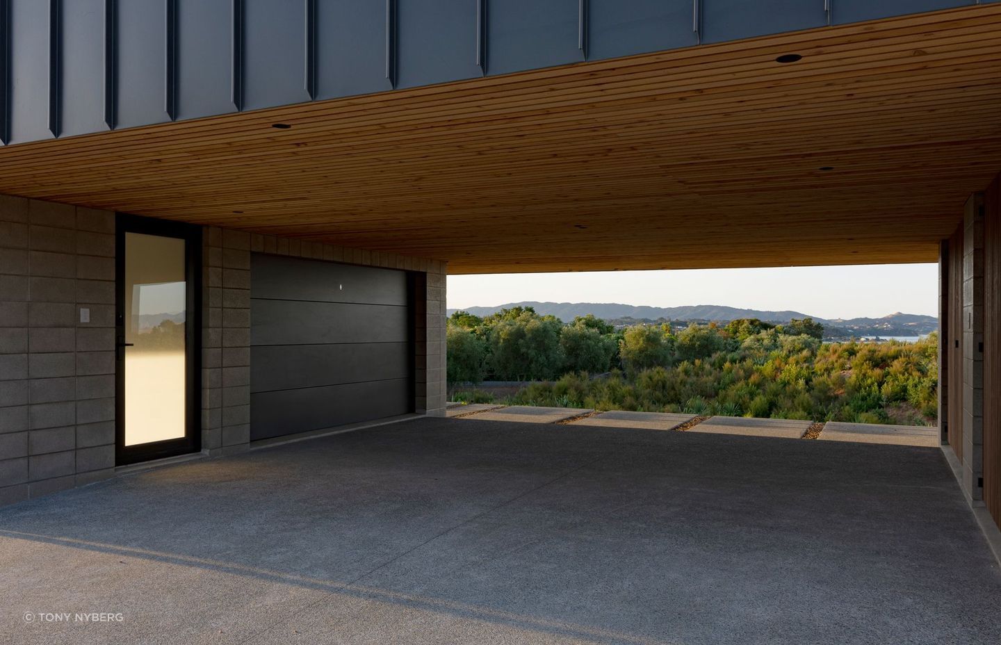 The lower level frames a carefully chosen view.