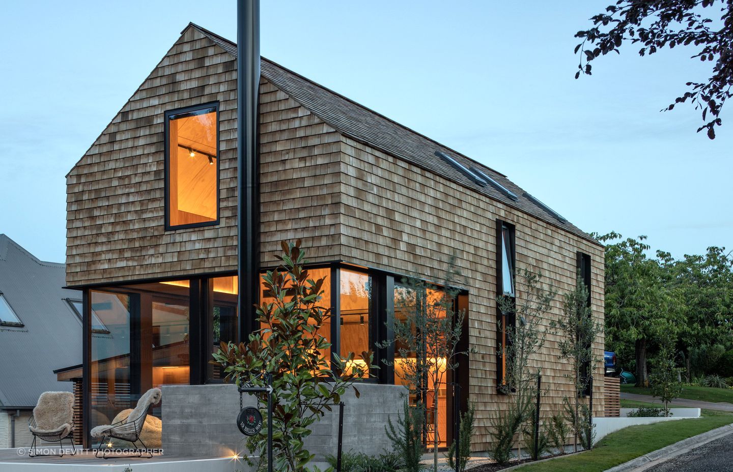 “We did the hard landscaping and planter boxes because it's all part of the way the building sits in the landscape,” says Barry. “And the soft landscaping and other elements were done by a company here in Wanaka called All Elements. It's come up really well.”