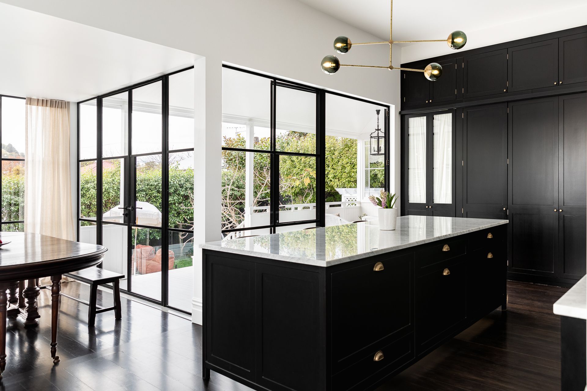 "I really wanted a big island where the children can spread out because we do lots of art, lego creations and entertaining," says Rebecca.