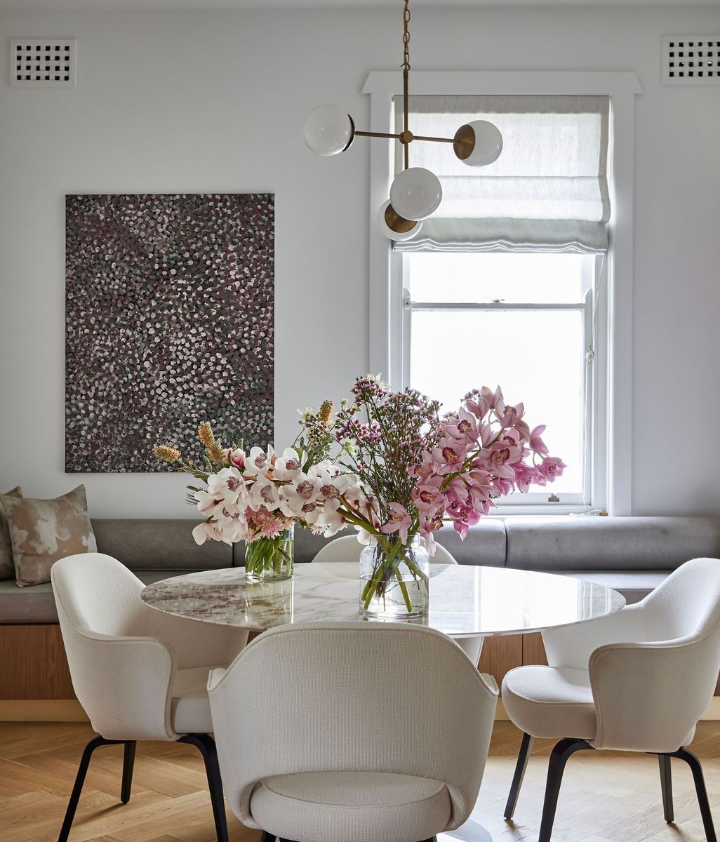 A charming character apartment transformed into an art-filled contemporary gem