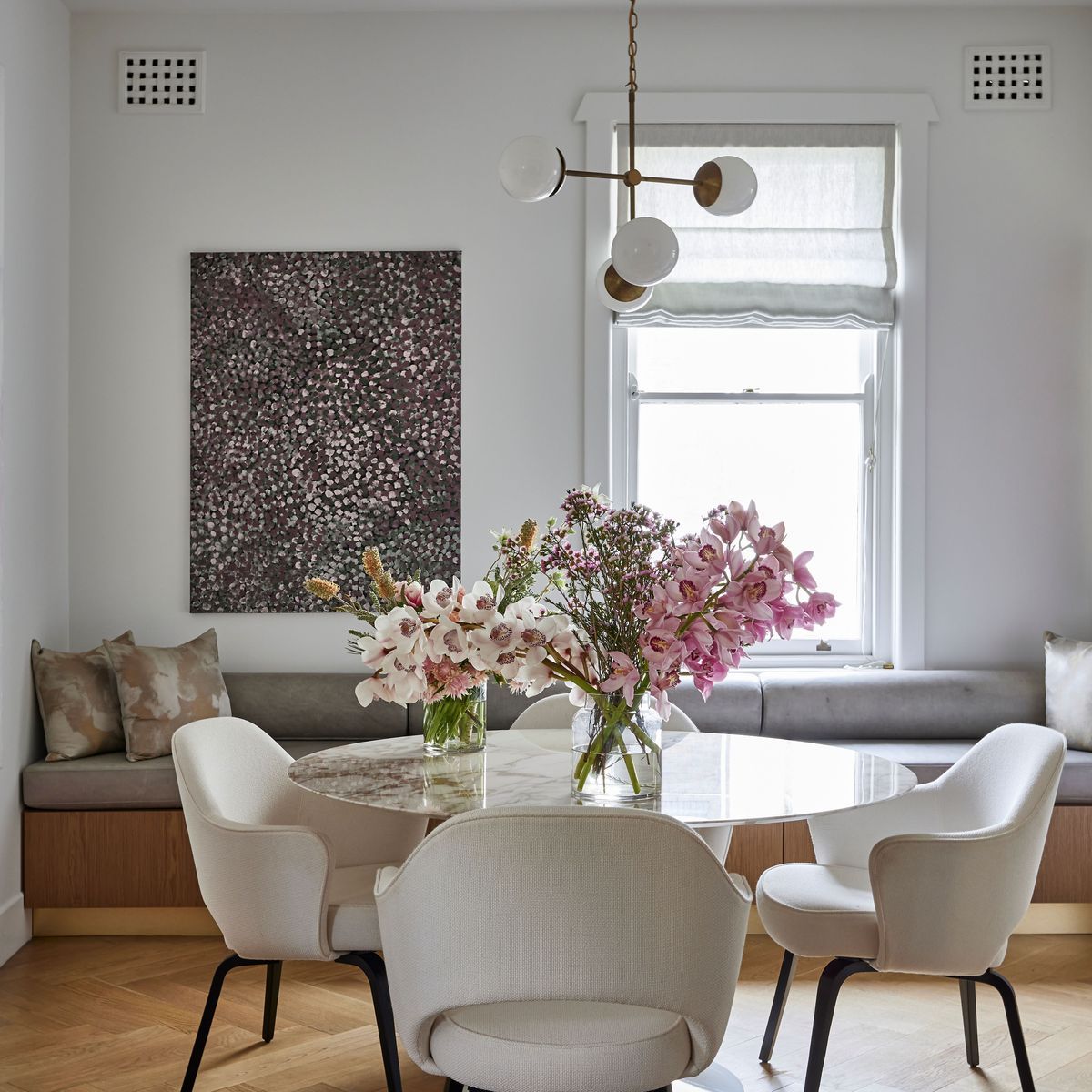 A charming character apartment transformed into an art-filled contemporary gem